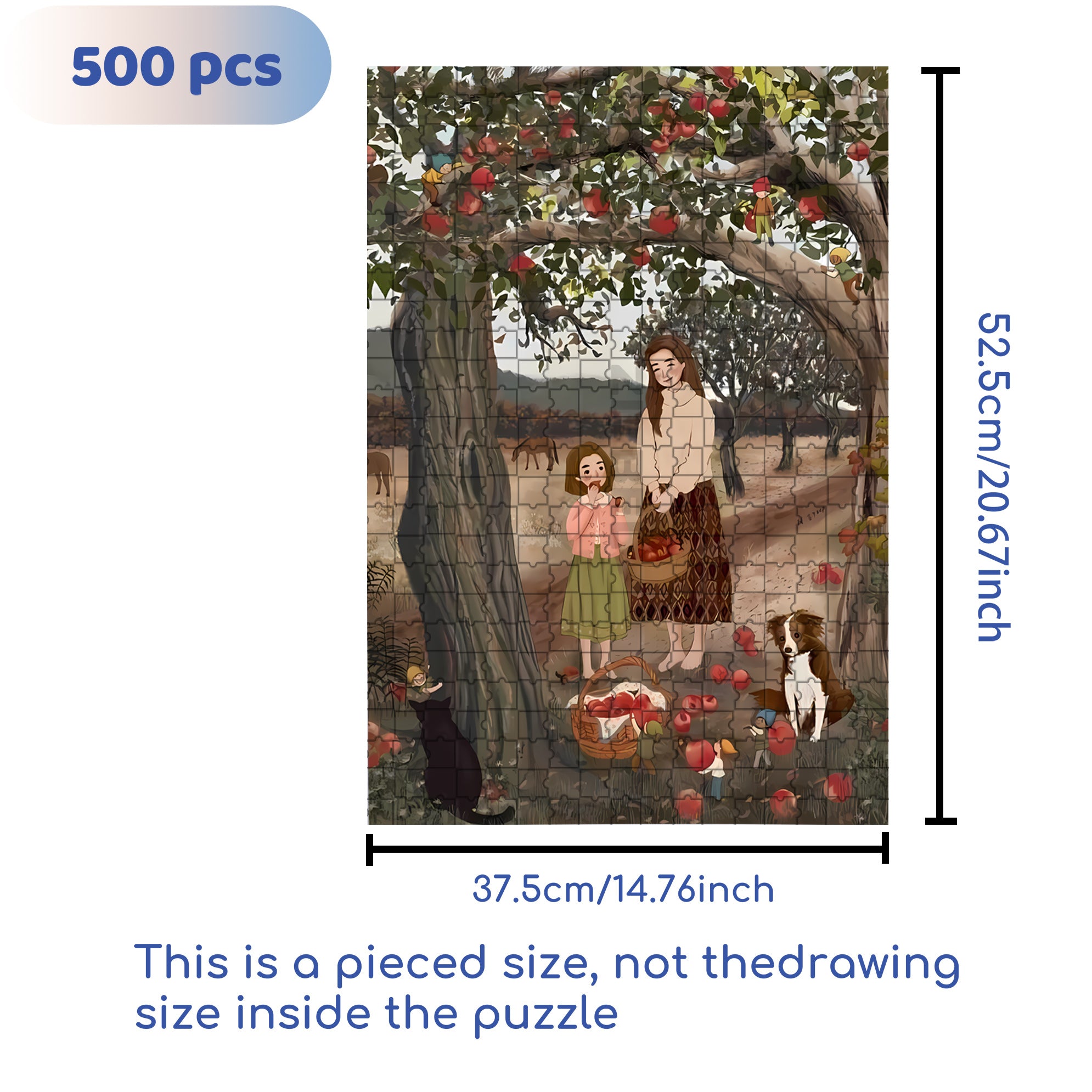 Yummy 500pcs/1000pcs Jigsaw Puzzle, Scratch-Resistant, Interactive Family Game & Brain-Boosting DIY Decor, Perfect for Halloween, Christmas & New Year Gifts, Family Puzzle Game
