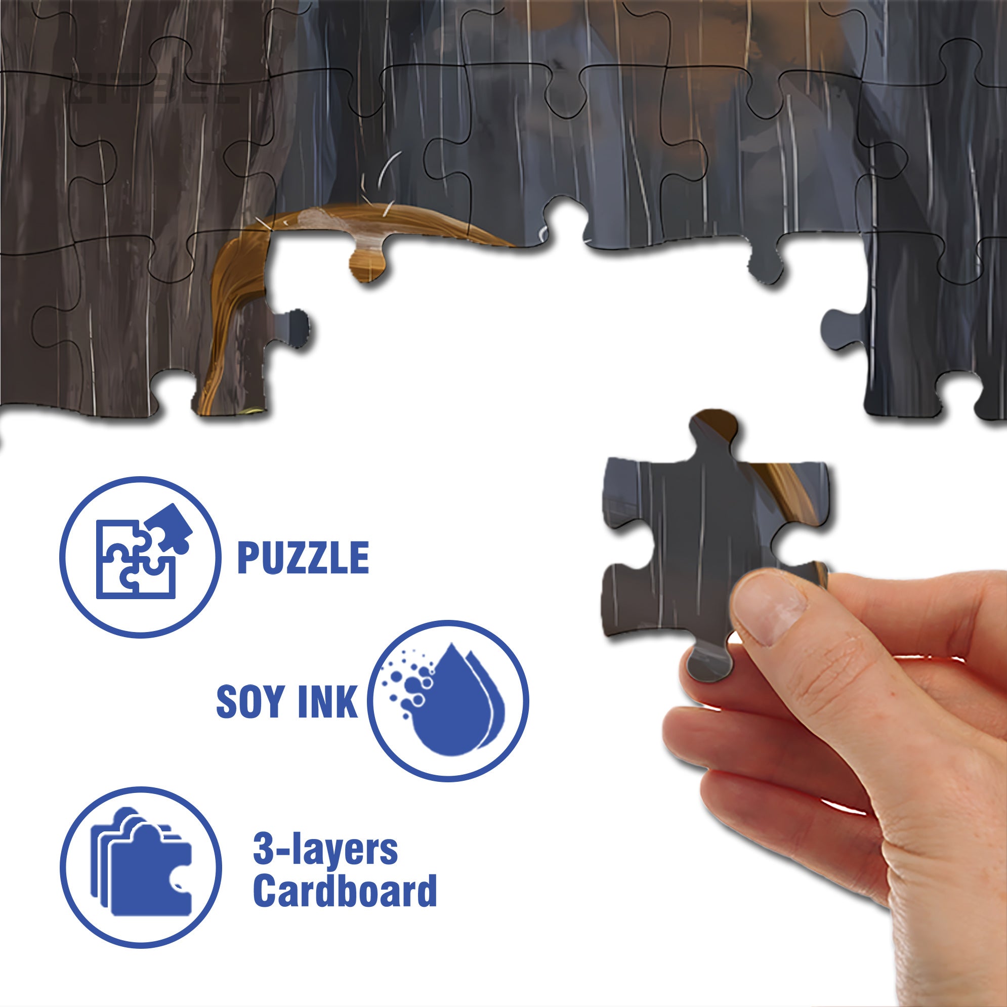 A Friend In Need 500pcs/1000pcs Jigsaw Puzzle, Scratch-Resistant, Interactive Family Game & Brain-Boosting DIY Decor, Perfect for Halloween, Christmas & New Year Gifts, Family Puzzle Game