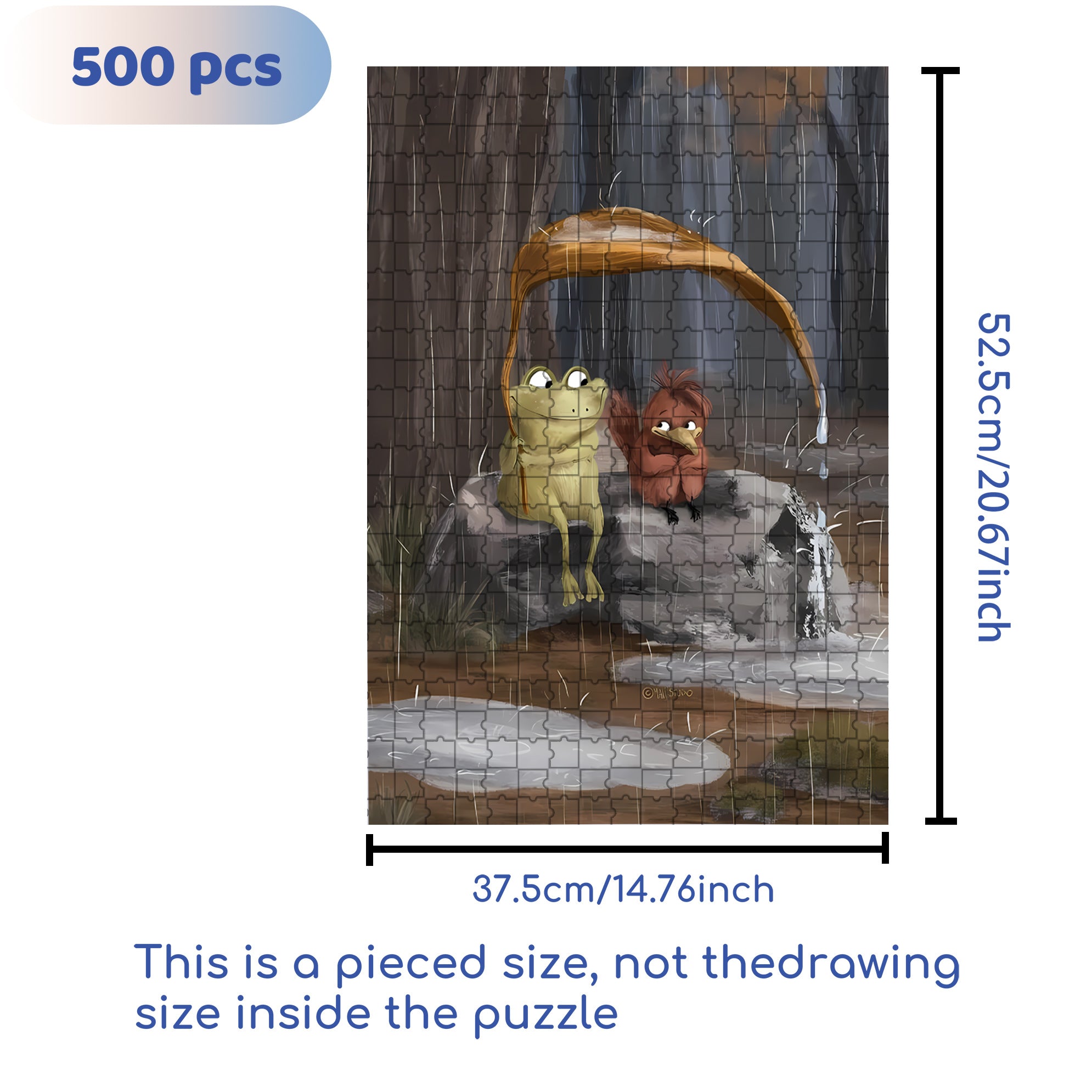 A Friend In Need 500pcs/1000pcs Jigsaw Puzzle, Scratch-Resistant, Interactive Family Game & Brain-Boosting DIY Decor, Perfect for Halloween, Christmas & New Year Gifts, Family Puzzle Game