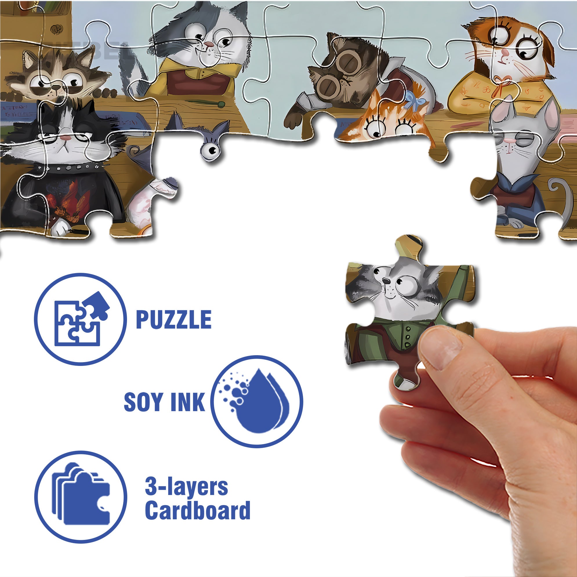 Answer The Questions 500pcs/1000pcs Jigsaw Puzzle, Scratch-Resistant, Interactive Family Game & Brain-Boosting DIY Decor, Perfect for Halloween, Christmas & New Year Gifts, Family Puzzle Game