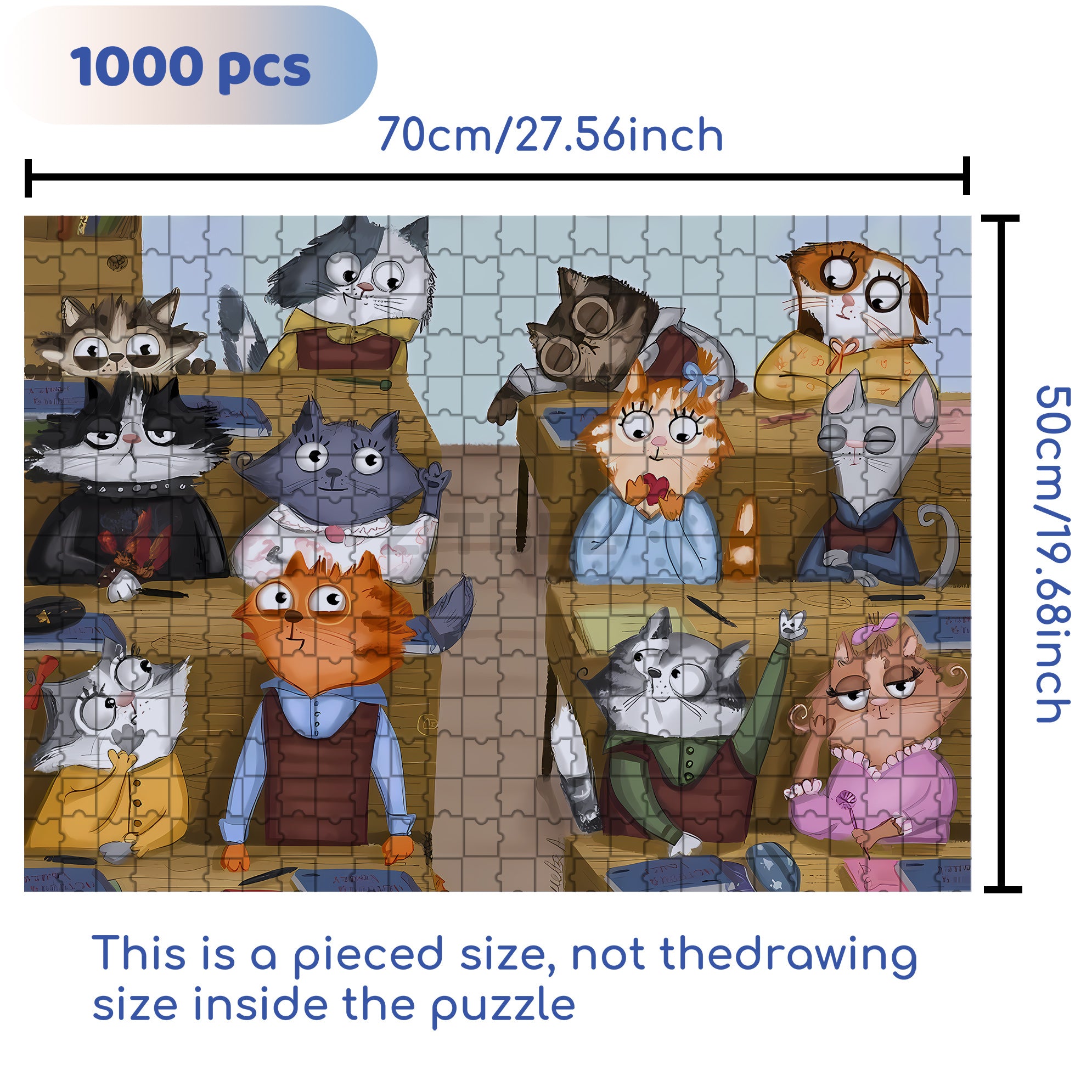 Answer The Questions 500pcs/1000pcs Jigsaw Puzzle, Scratch-Resistant, Interactive Family Game & Brain-Boosting DIY Decor, Perfect for Halloween, Christmas & New Year Gifts, Family Puzzle Game