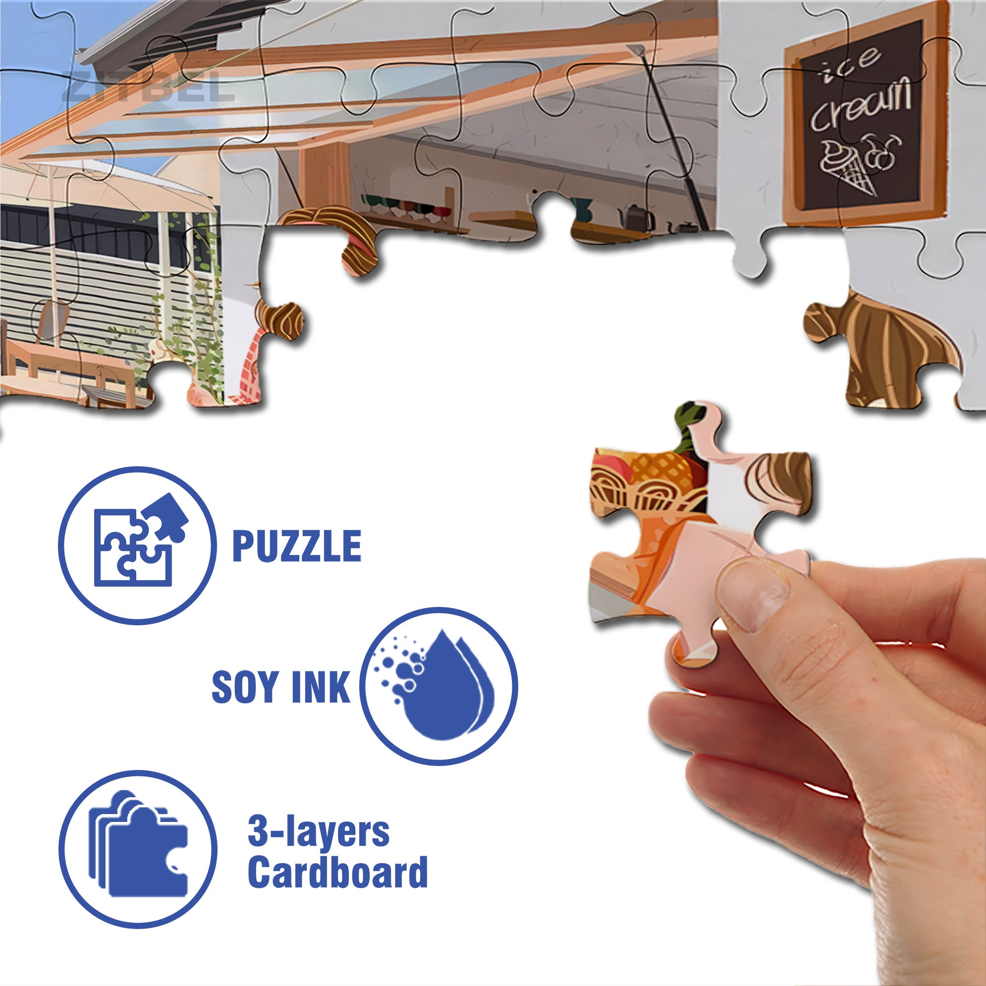 Best Friend 500pcs/1000pcs Jigsaw Puzzle, Scratch-Resistant, Interactive Family Game & Brain-Boosting DIY Decor, Perfect for Halloween, Christmas & New Year Gifts, Family Puzzle Game
