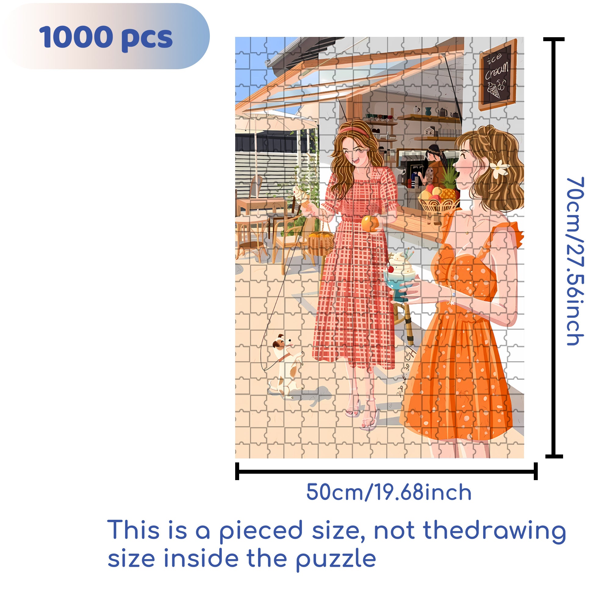Best Friend 500pcs/1000pcs Jigsaw Puzzle, Scratch-Resistant, Interactive Family Game & Brain-Boosting DIY Decor, Perfect for Halloween, Christmas & New Year Gifts, Family Puzzle Game