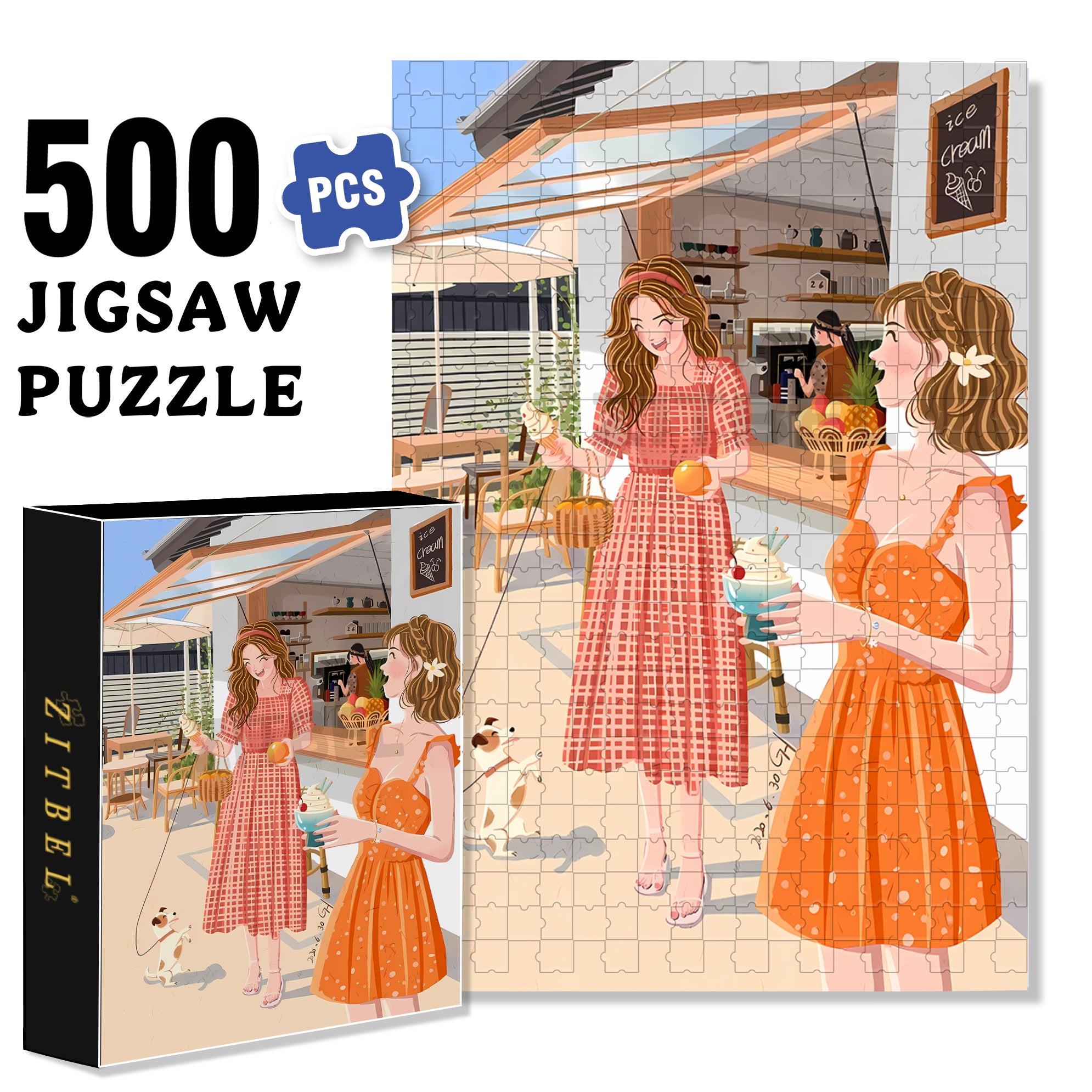 Best Friend 500pcs/1000pcs Jigsaw Puzzle, Scratch-Resistant, Interactive Family Game & Brain-Boosting DIY Decor, Perfect for Halloween, Christmas & New Year Gifts, Family Puzzle Game
