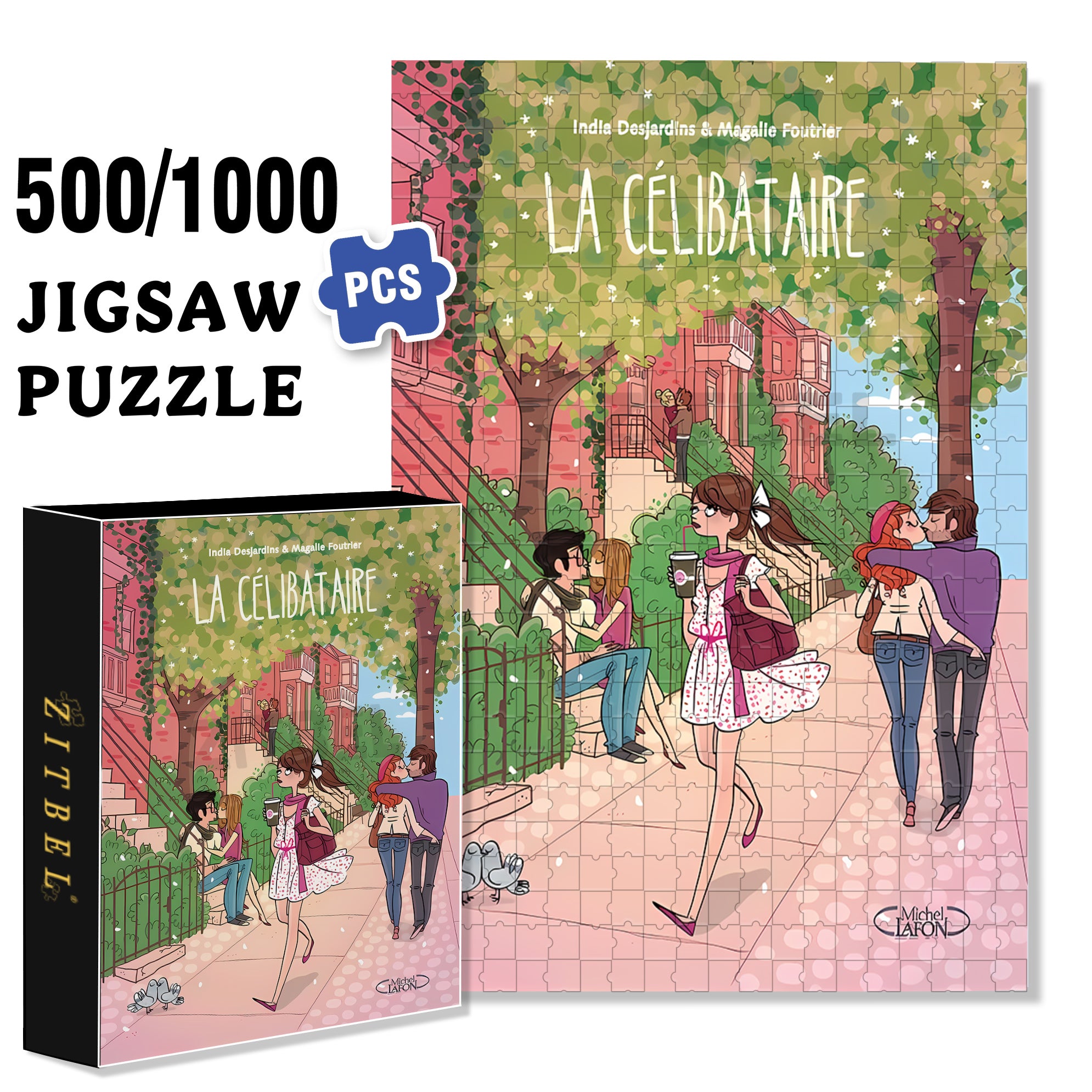 Can't Stand It 500pcs/1000pcs Jigsaw Puzzle, Scratch-Resistant, Interactive Family Game & Brain-Boosting DIY Decor, Perfect for Halloween, Christmas & New Year Gifts, Family Puzzle Game