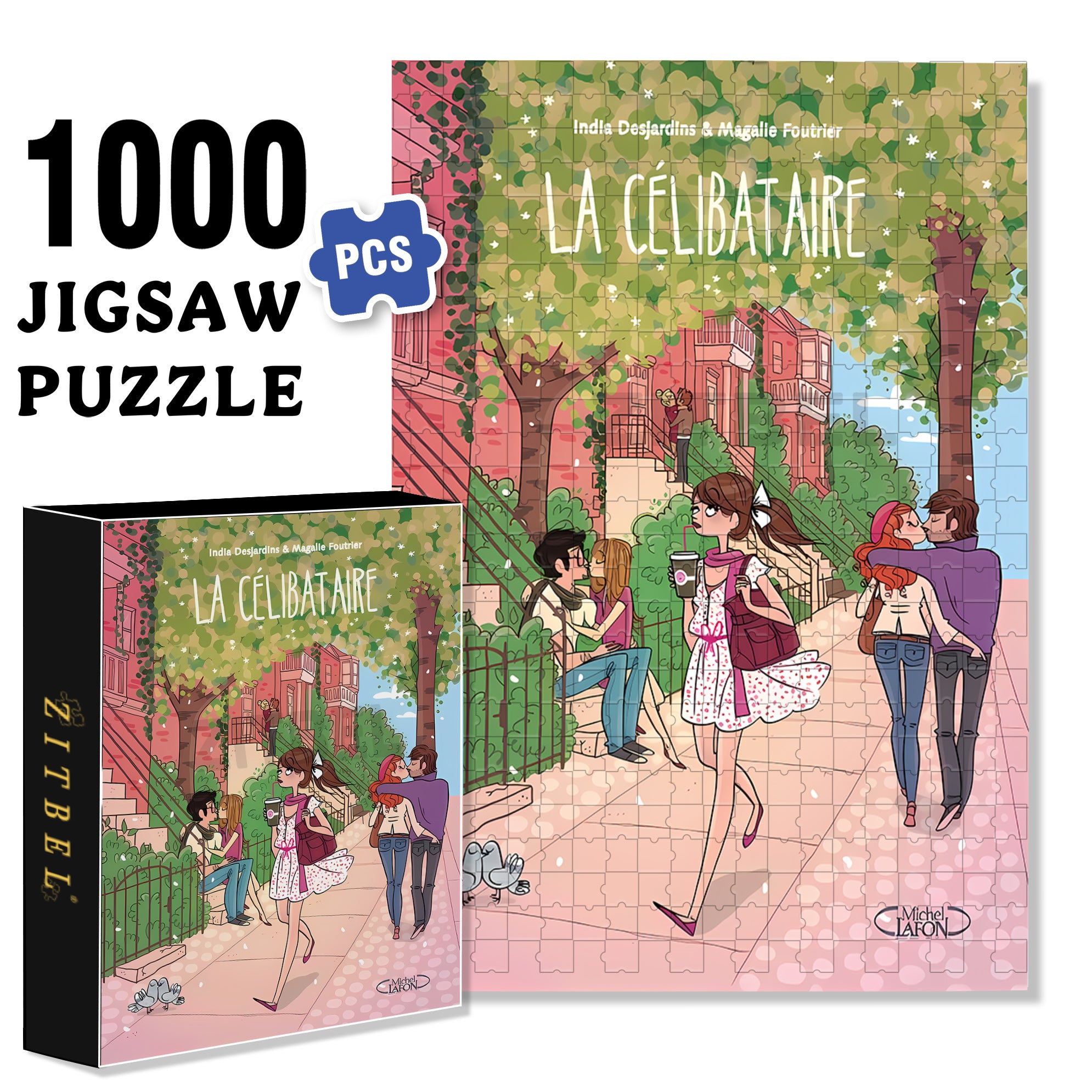 Can't Stand It 500pcs/1000pcs Jigsaw Puzzle, Scratch-Resistant, Interactive Family Game & Brain-Boosting DIY Decor, Perfect for Halloween, Christmas & New Year Gifts, Family Puzzle Game