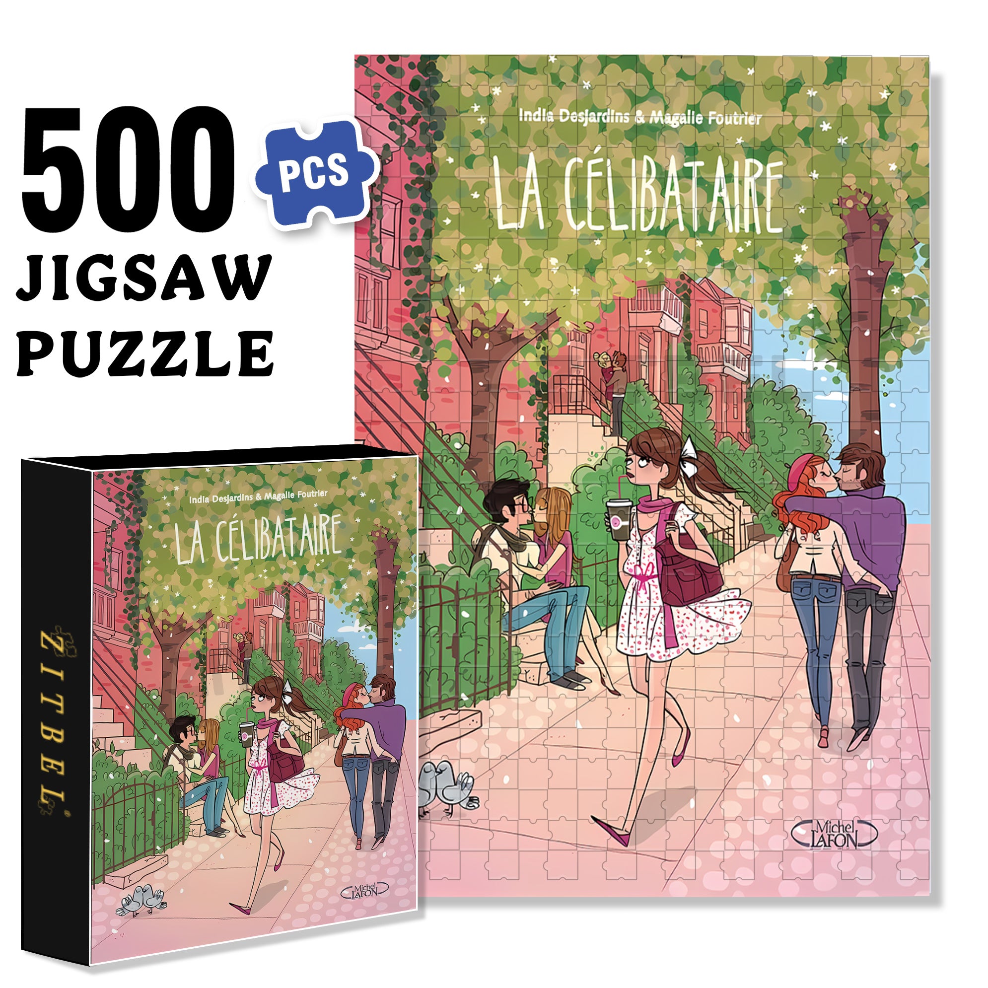 Can't Stand It 500pcs/1000pcs Jigsaw Puzzle, Scratch-Resistant, Interactive Family Game & Brain-Boosting DIY Decor, Perfect for Halloween, Christmas & New Year Gifts, Family Puzzle Game