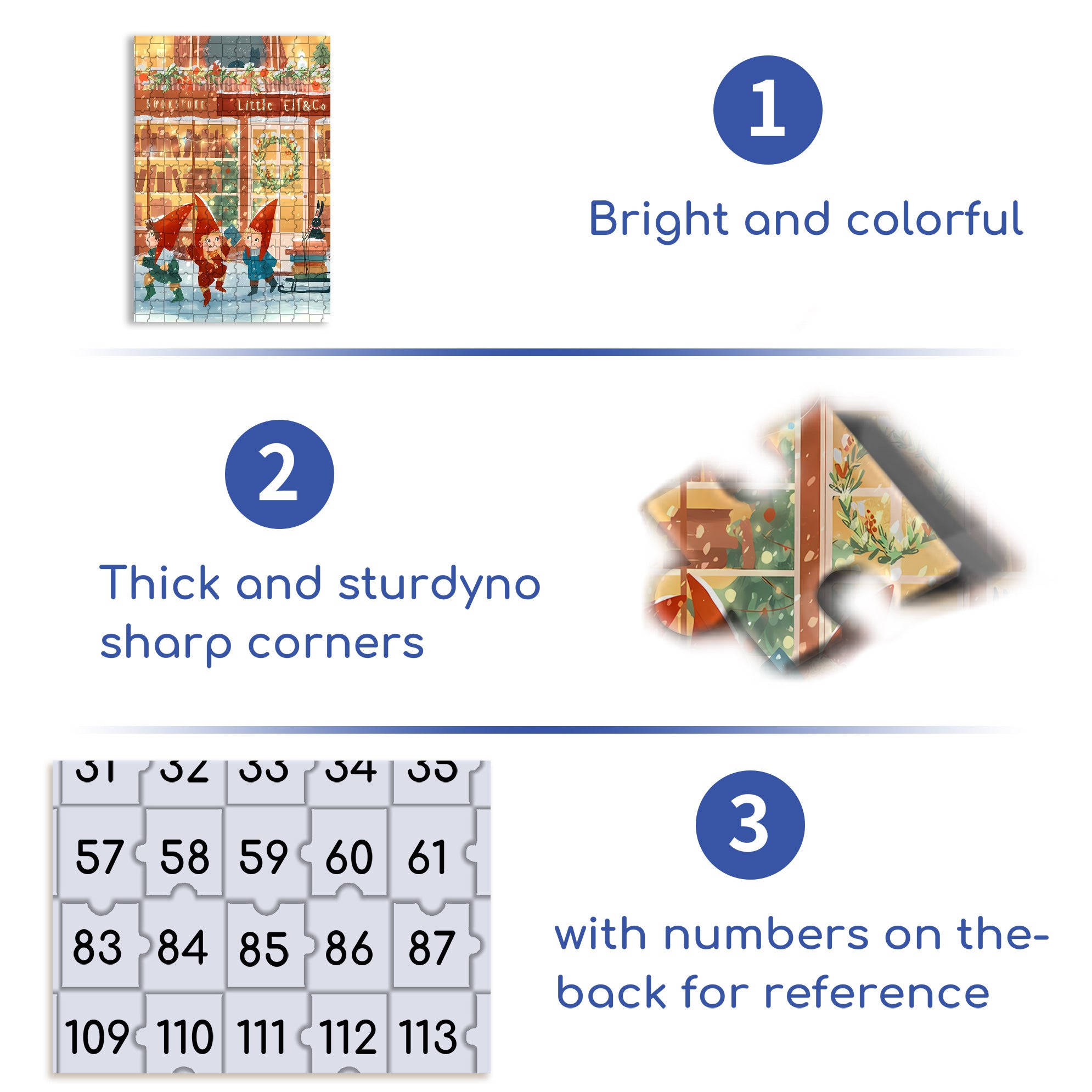 Christmas Little Elf 500pcs/1000pcs Jigsaw Puzzle, Scratch-Resistant, Interactive Family Game & Brain-Boosting DIY Decor, Perfect for Halloween, Christmas & New Year Gifts, Family Puzzle Game