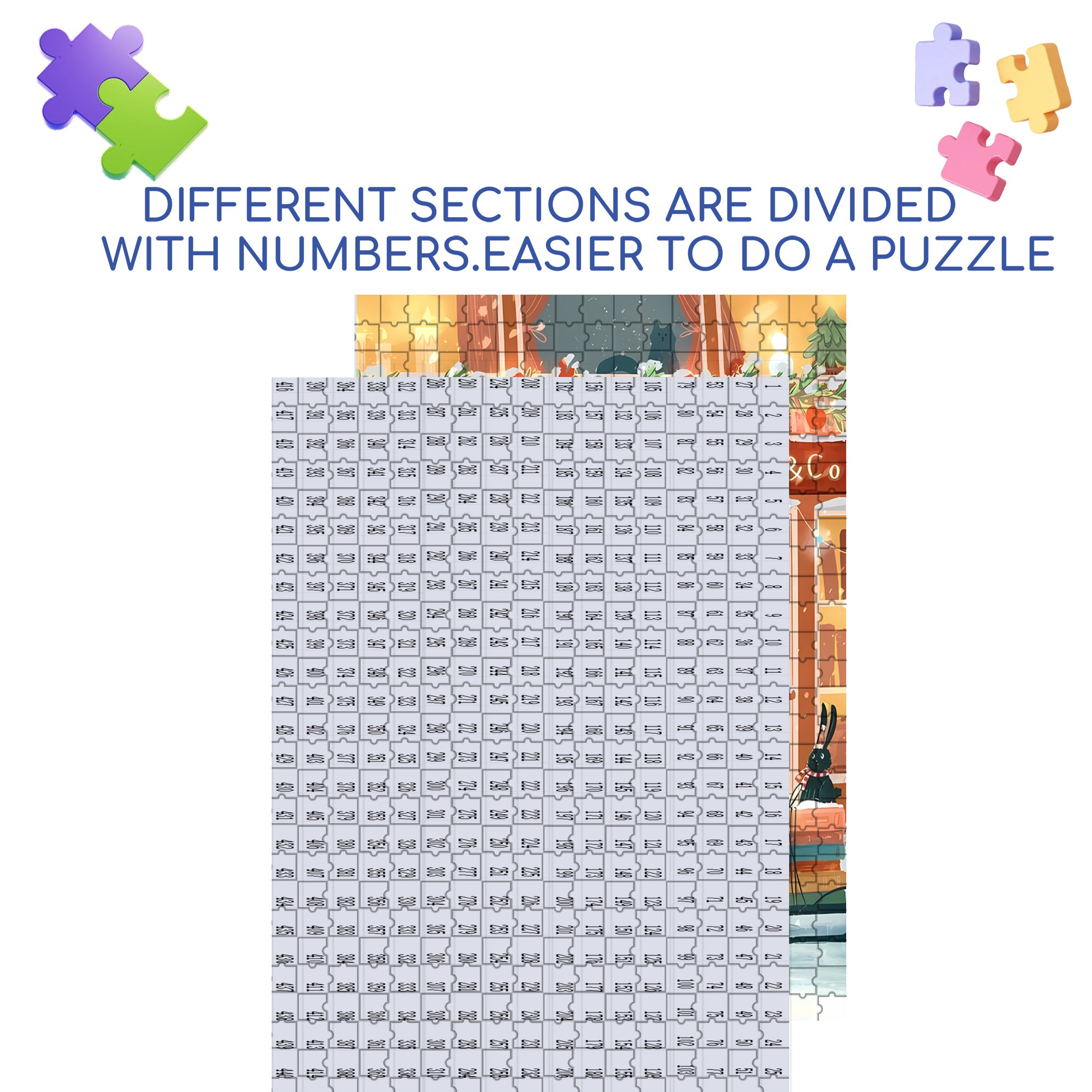 Christmas Little Elf 500pcs/1000pcs Jigsaw Puzzle, Scratch-Resistant, Interactive Family Game & Brain-Boosting DIY Decor, Perfect for Halloween, Christmas & New Year Gifts, Family Puzzle Game