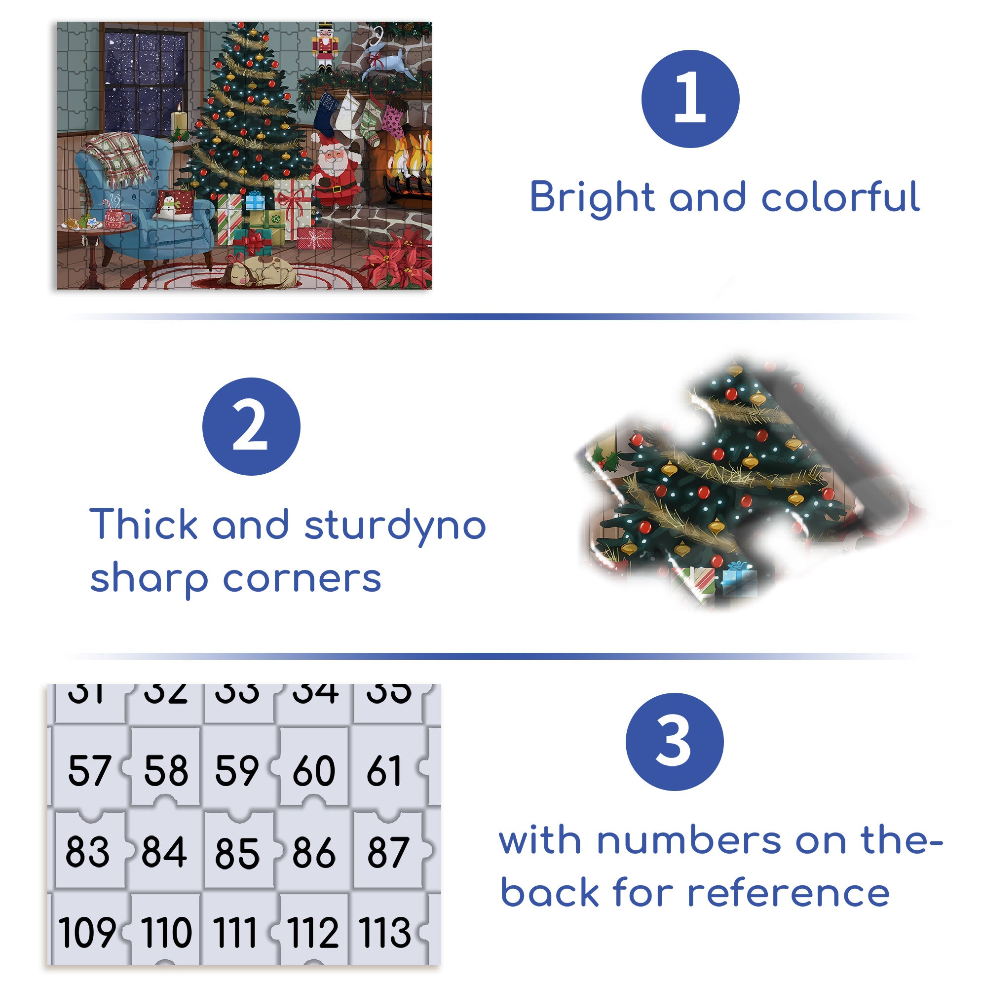 Christmas Socks 500pcs/1000pcs Jigsaw Puzzle, Scratch-Resistant, Interactive Family Game & Brain-Boosting DIY Decor, Perfect for Halloween, Christmas & New Year Gifts, Family Puzzle Game