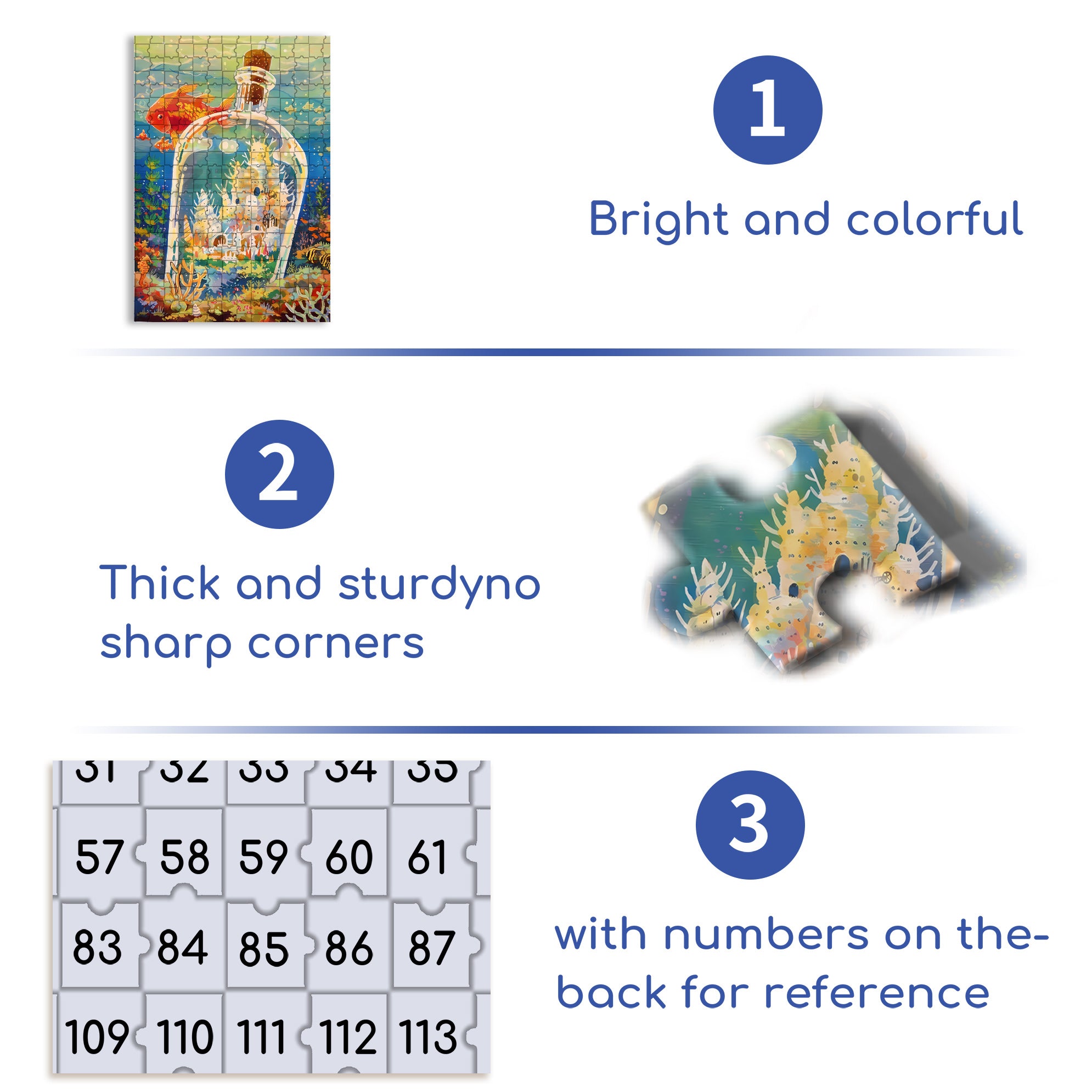 Drift Bottle 500pcs/1000pcs Jigsaw Puzzle, Scratch-Resistant, Interactive Family Game & Brain-Boosting DIY Decor, Perfect for Halloween, Christmas & New Year Gifts, Family Puzzle Game