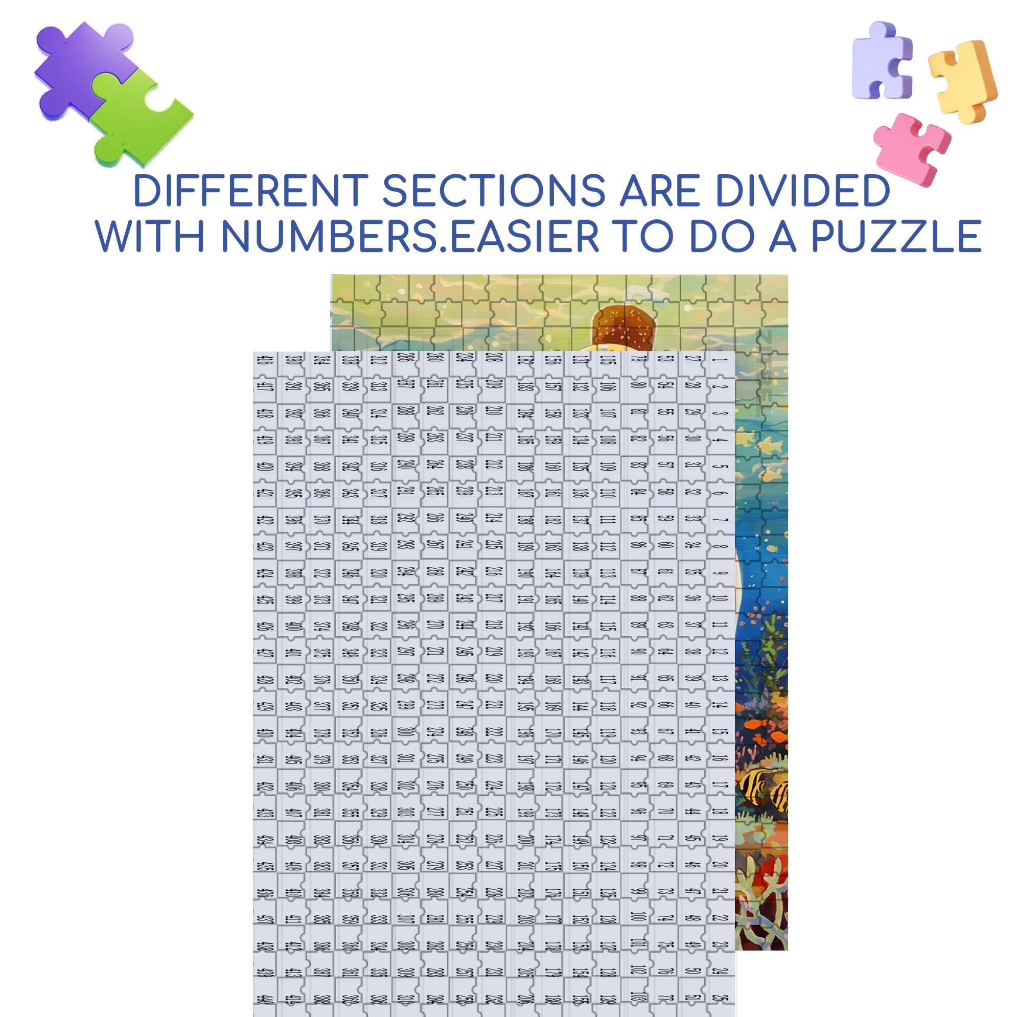 Drift Bottle 500pcs/1000pcs Jigsaw Puzzle, Scratch-Resistant, Interactive Family Game & Brain-Boosting DIY Decor, Perfect for Halloween, Christmas & New Year Gifts, Family Puzzle Game