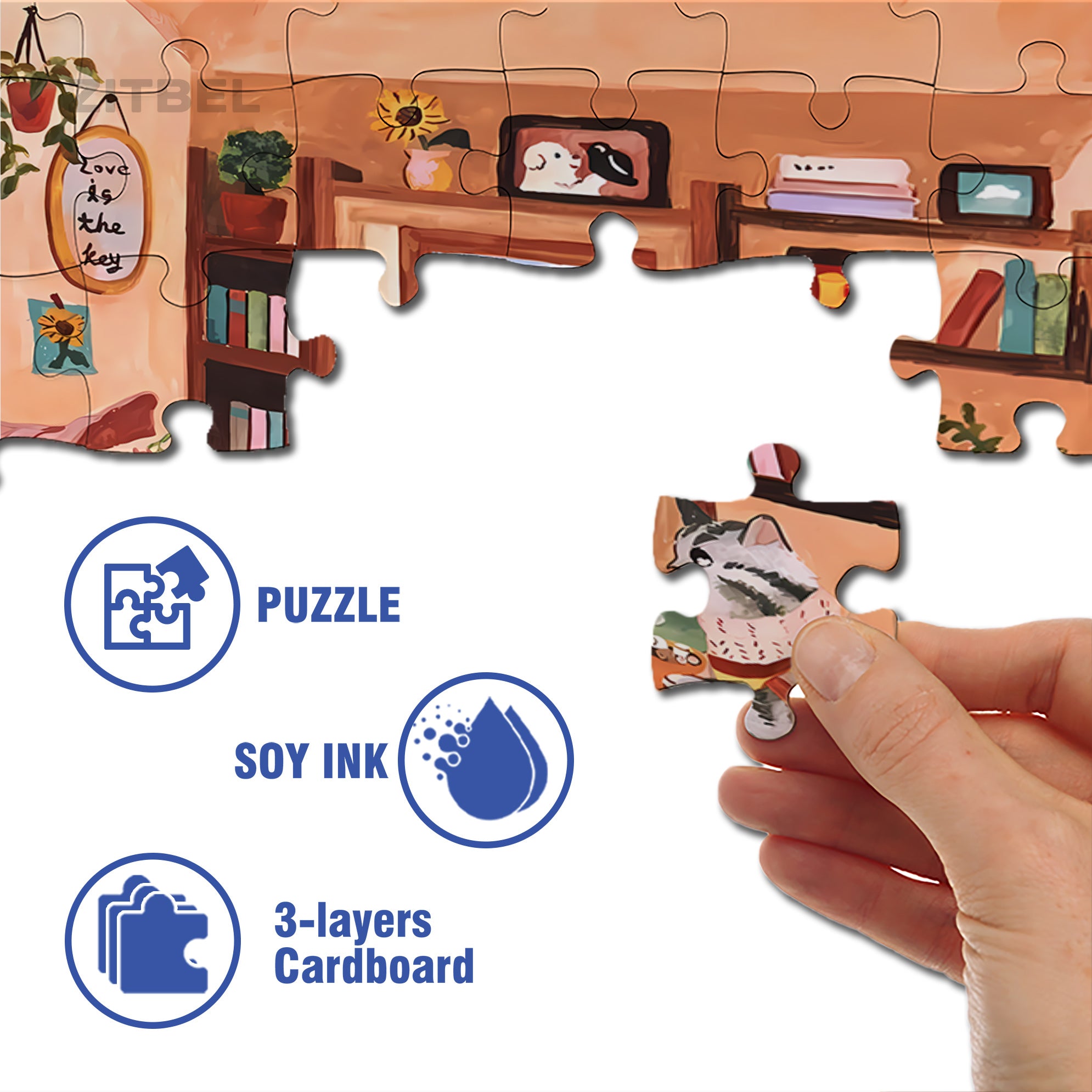 Drink A Toast 500pcs/1000pcs Jigsaw Puzzle, Scratch-Resistant, Interactive Family Game & Brain-Boosting DIY Decor, Perfect for Halloween, Christmas & New Year Gifts, Family Puzzle Game