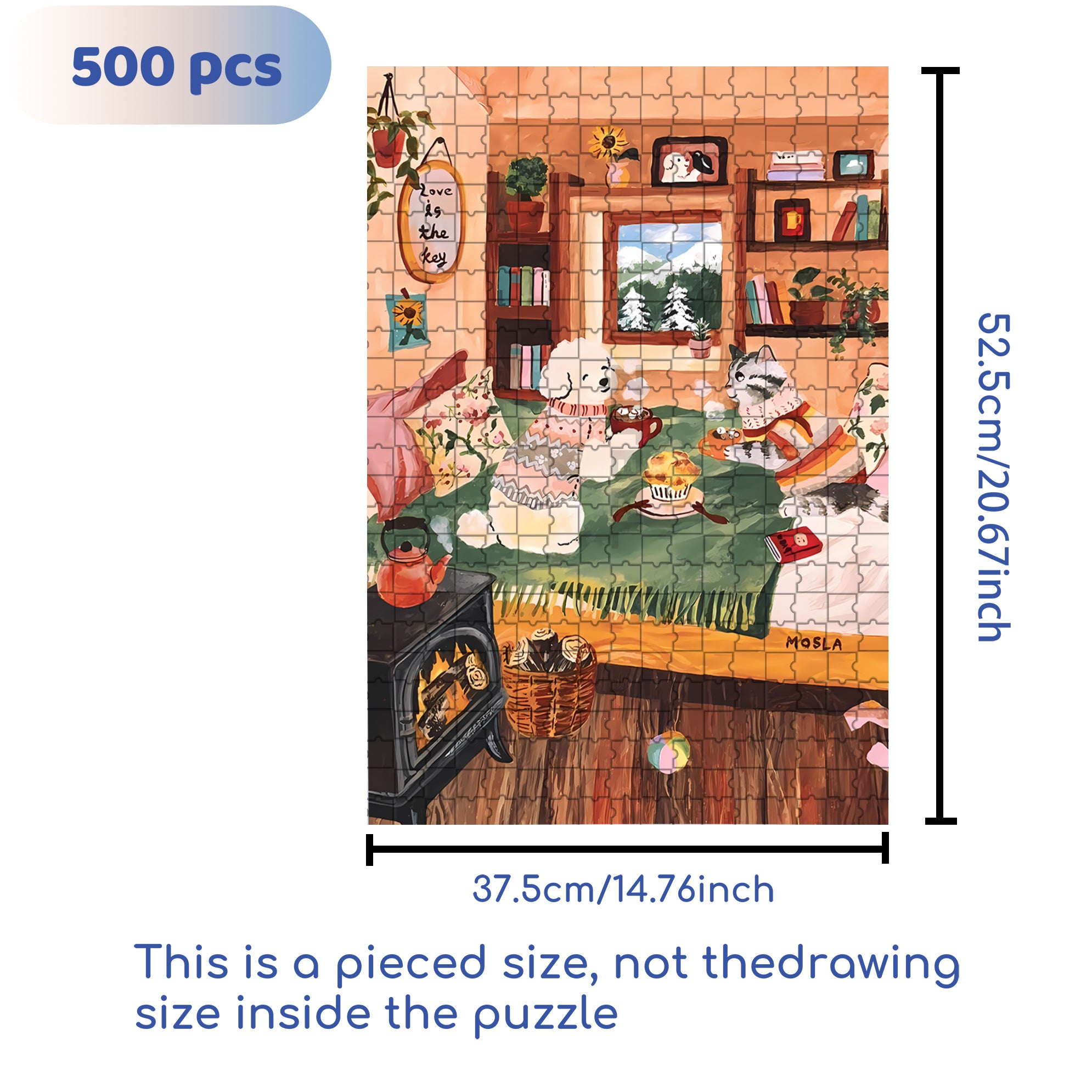 Drink A Toast 500pcs/1000pcs Jigsaw Puzzle, Scratch-Resistant, Interactive Family Game & Brain-Boosting DIY Decor, Perfect for Halloween, Christmas & New Year Gifts, Family Puzzle Game