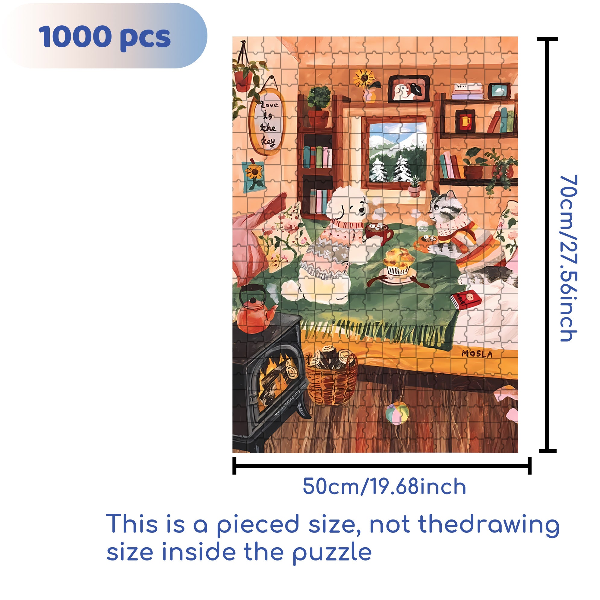 Drink A Toast 500pcs/1000pcs Jigsaw Puzzle, Scratch-Resistant, Interactive Family Game & Brain-Boosting DIY Decor, Perfect for Halloween, Christmas & New Year Gifts, Family Puzzle Game