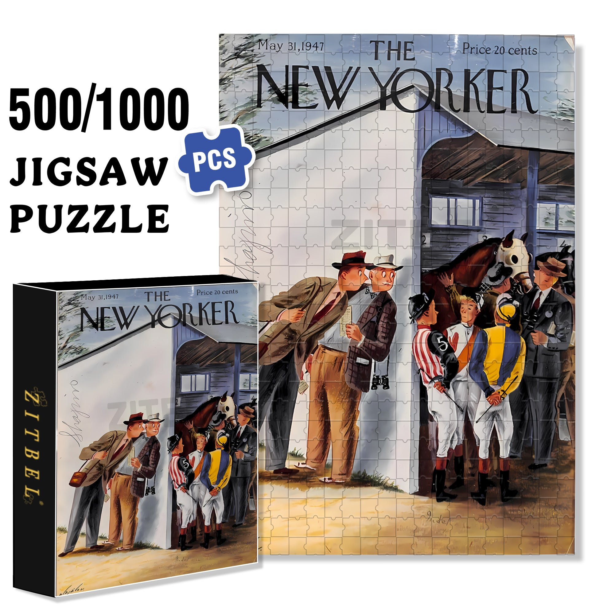Eavesdropper 500pcs/1000pcs Jigsaw Puzzle, Scratch-Resistant, Interactive Family Game & Brain-Boosting DIY Decor, Perfect for Halloween, Christmas & New Year Gifts, Family Puzzle Game