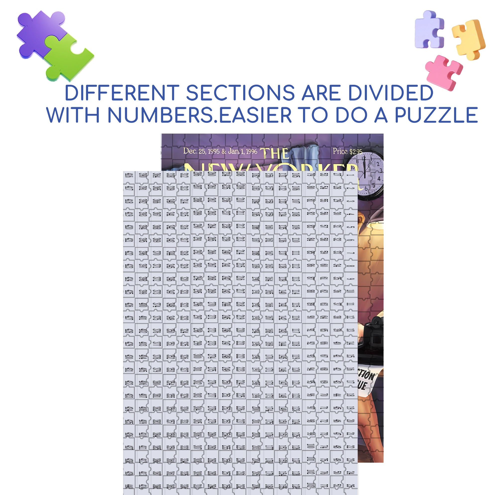 Fiction Issue 500pcs/1000pcs Jigsaw Puzzle, Scratch-Resistant, Interactive Family Game & Brain-Boosting DIY Decor, Perfect for Halloween, Christmas & New Year Gifts, Family Puzzle Game