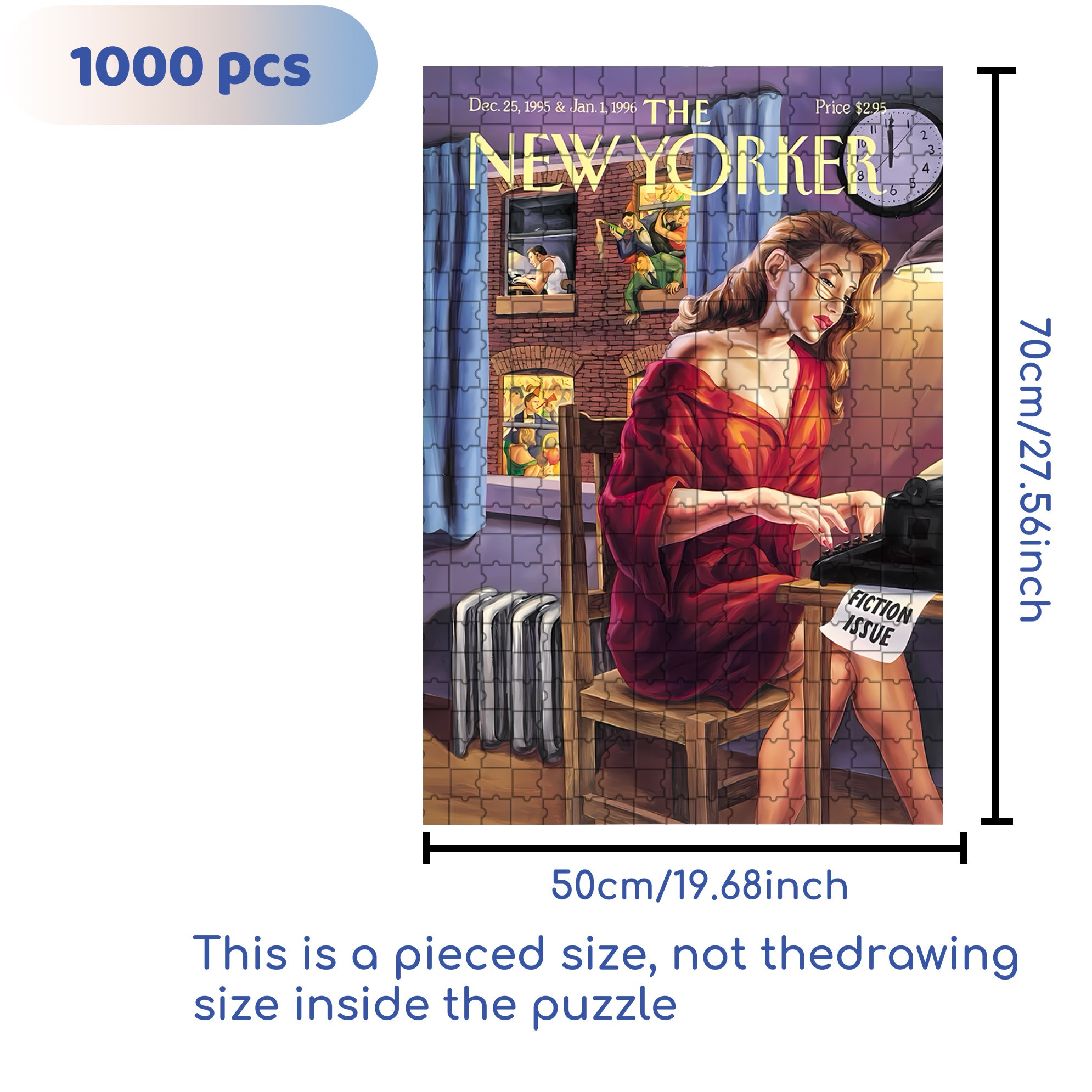 Fiction Issue 500pcs/1000pcs Jigsaw Puzzle, Scratch-Resistant, Interactive Family Game & Brain-Boosting DIY Decor, Perfect for Halloween, Christmas & New Year Gifts, Family Puzzle Game