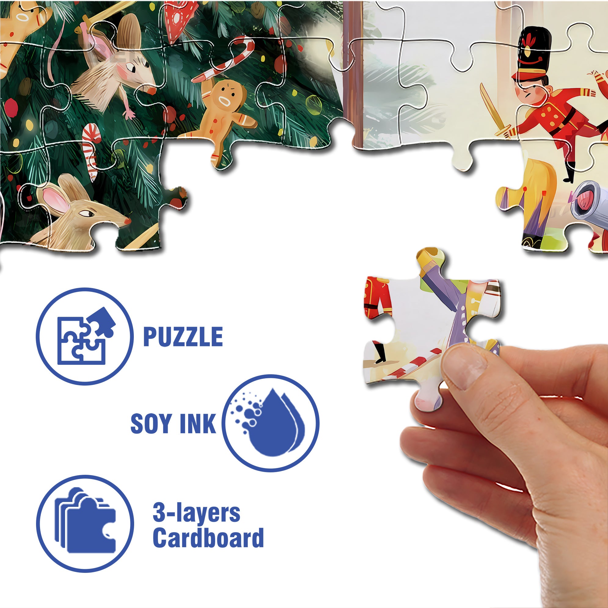 Fighting 500pcs/1000pcs Jigsaw Puzzle, Scratch-Resistant, Interactive Family Game & Brain-Boosting DIY Decor, Perfect for Halloween, Christmas & New Year Gifts, Family Puzzle Game
