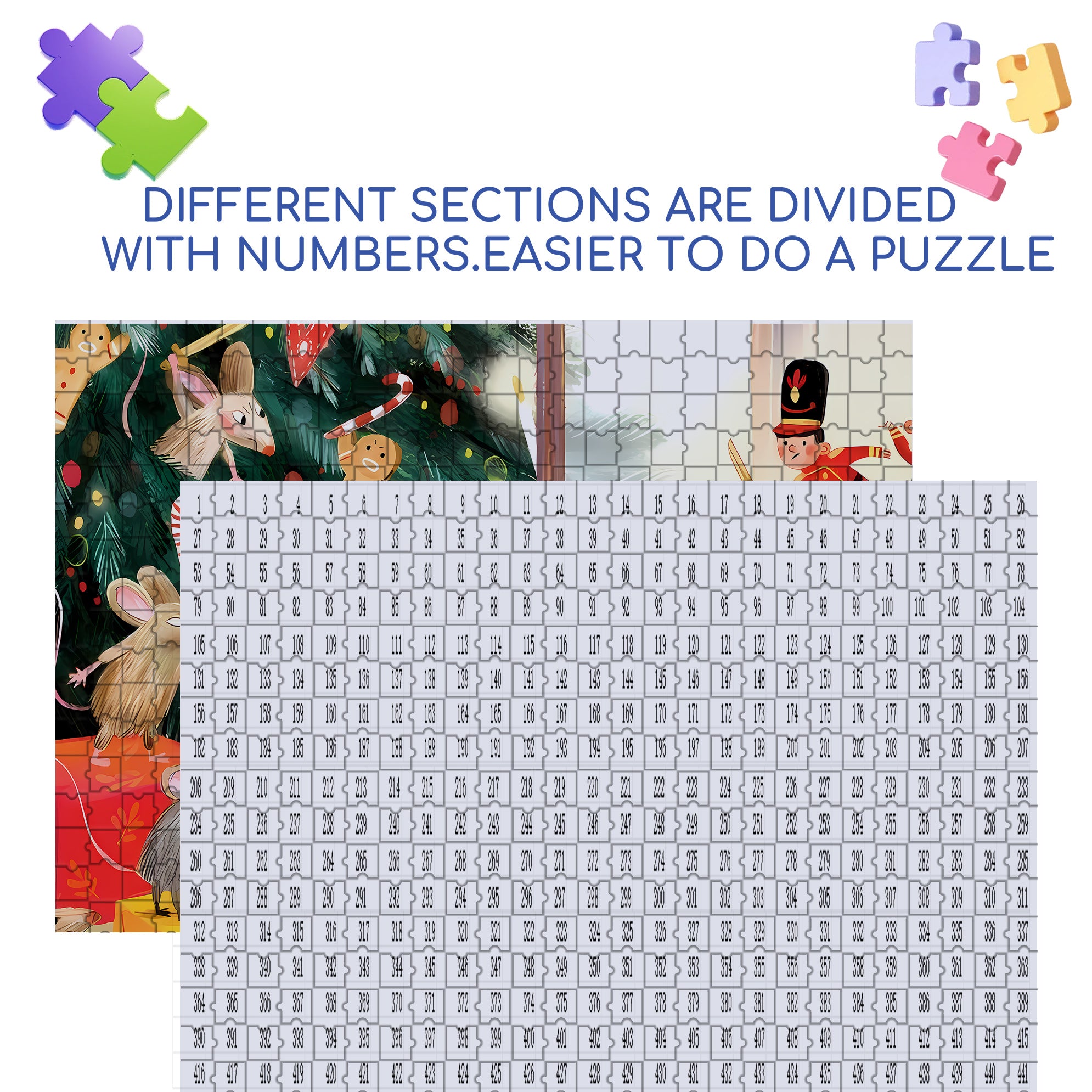 Fighting 500pcs/1000pcs Jigsaw Puzzle, Scratch-Resistant, Interactive Family Game & Brain-Boosting DIY Decor, Perfect for Halloween, Christmas & New Year Gifts, Family Puzzle Game