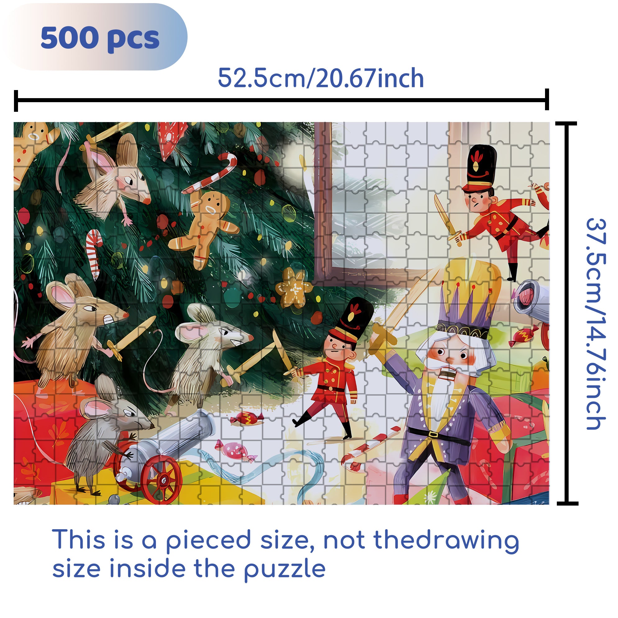 Fighting 500pcs/1000pcs Jigsaw Puzzle, Scratch-Resistant, Interactive Family Game & Brain-Boosting DIY Decor, Perfect for Halloween, Christmas & New Year Gifts, Family Puzzle Game