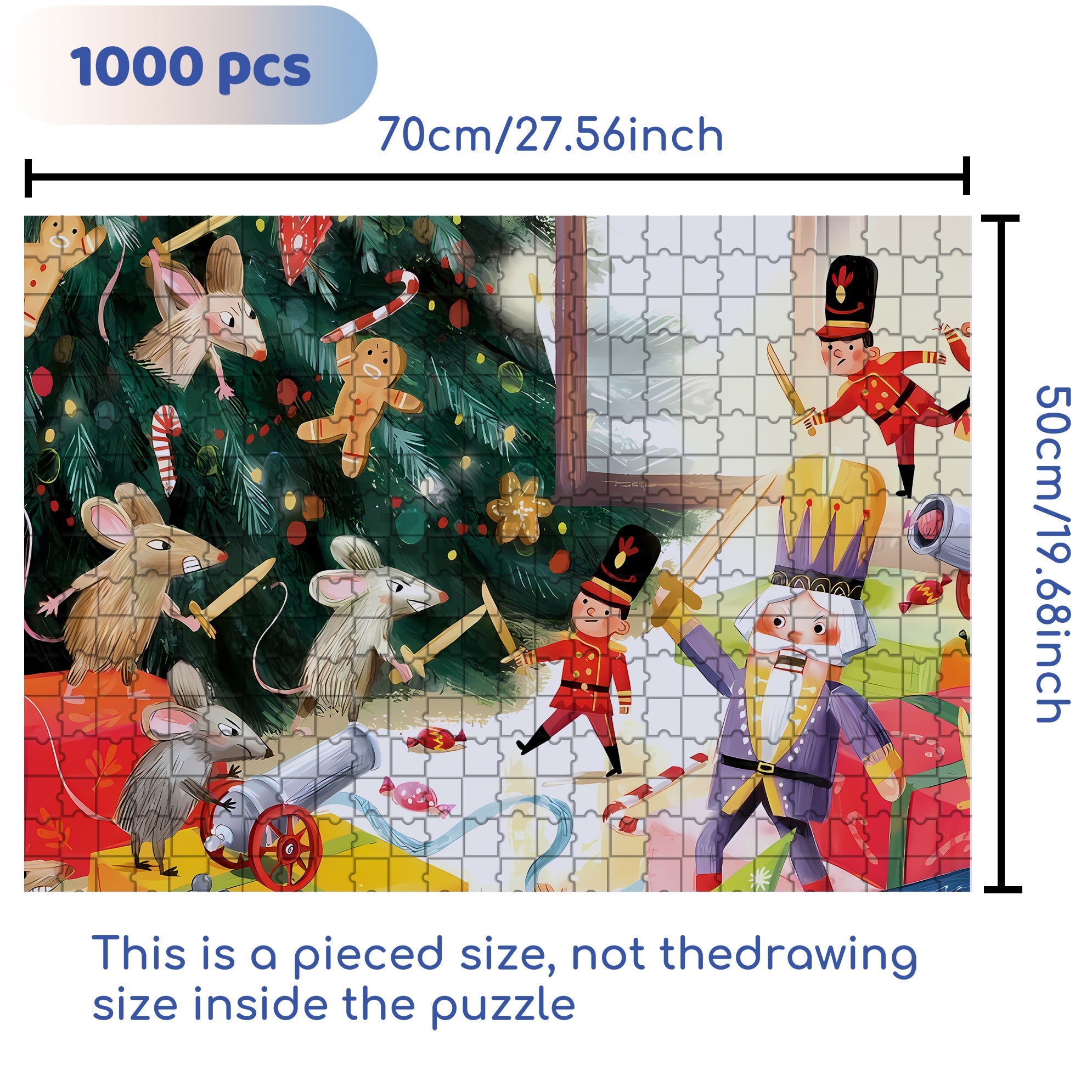 Fighting 500pcs/1000pcs Jigsaw Puzzle, Scratch-Resistant, Interactive Family Game & Brain-Boosting DIY Decor, Perfect for Halloween, Christmas & New Year Gifts, Family Puzzle Game