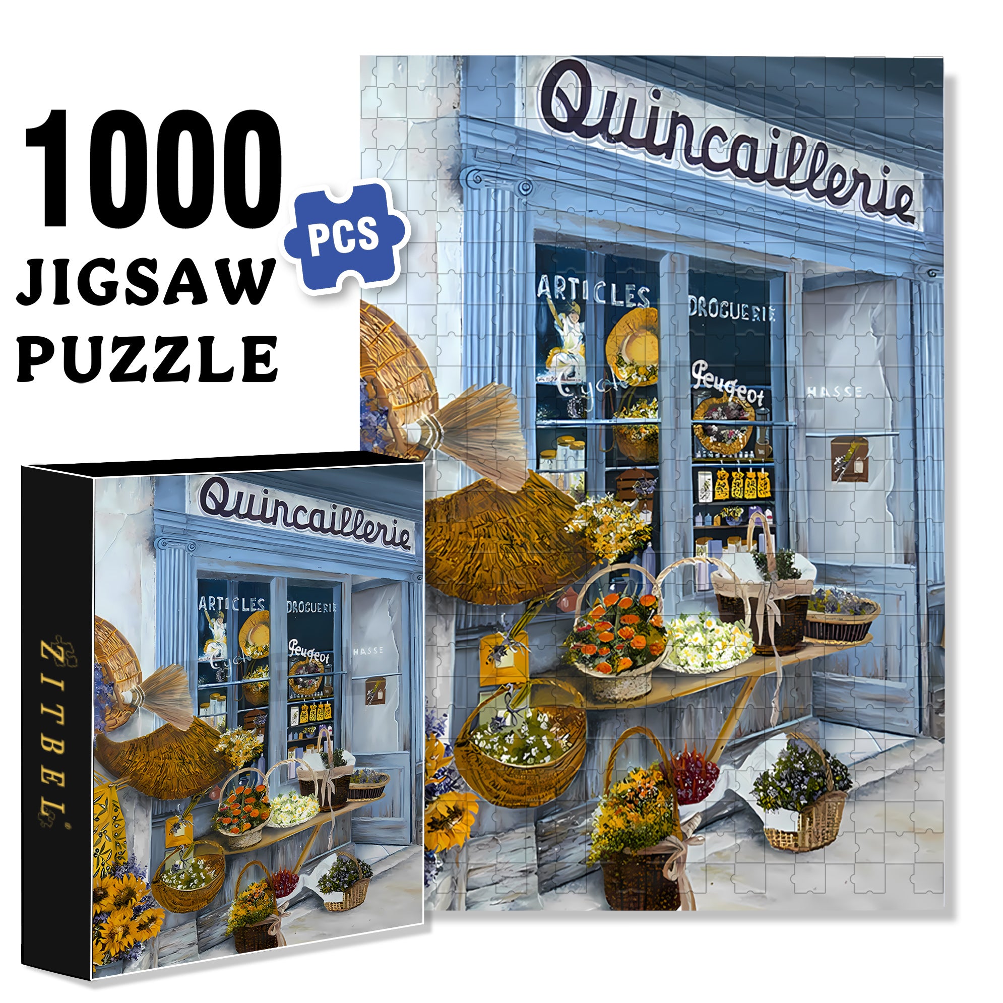 Fresh 500pcs/1000pcs Jigsaw Puzzle, Scratch-Resistant, Interactive Family Game & Brain-Boosting DIY Decor, Perfect for Halloween, Christmas & New Year Gifts, Family Puzzle Game