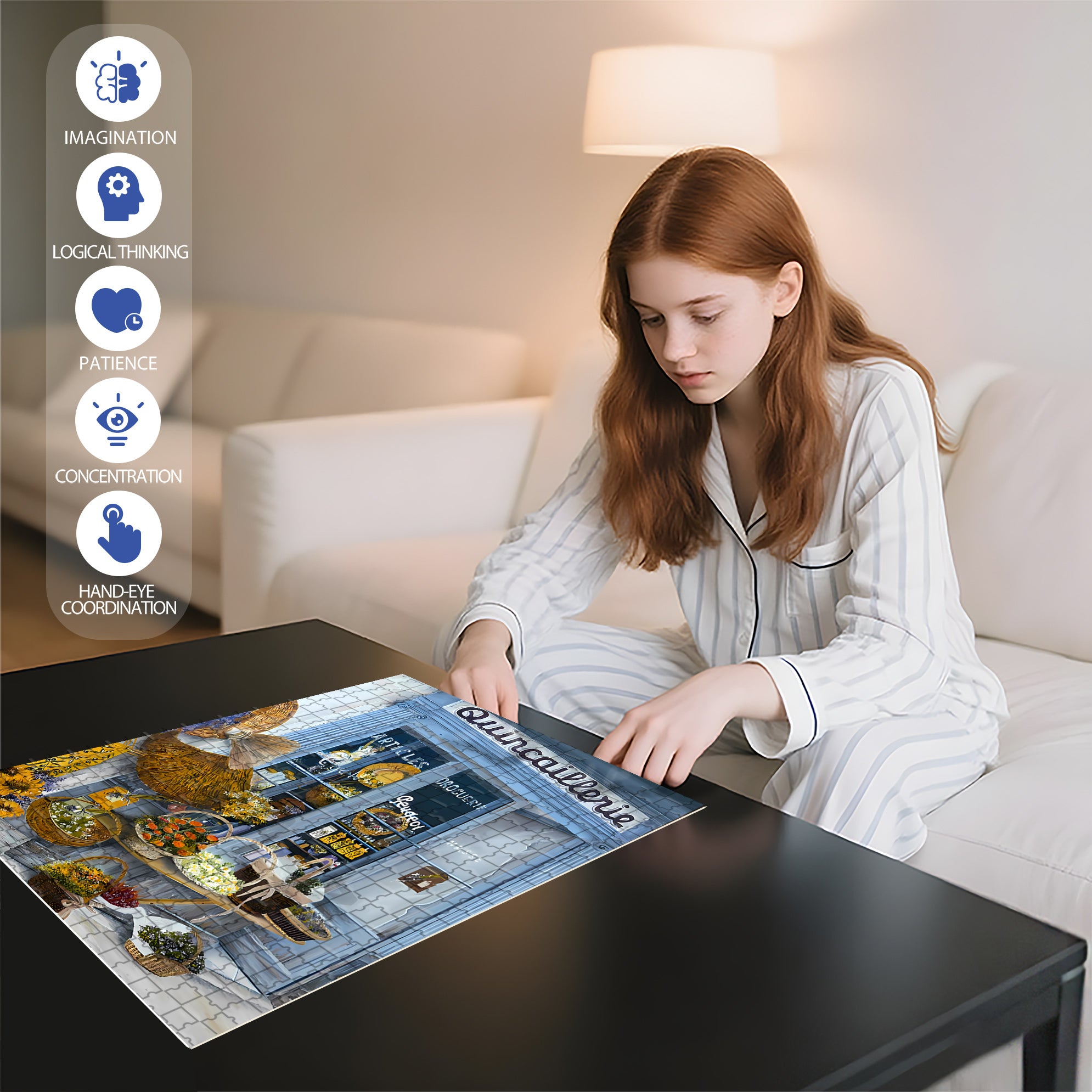 Fresh 500pcs/1000pcs Jigsaw Puzzle, Scratch-Resistant, Interactive Family Game & Brain-Boosting DIY Decor, Perfect for Halloween, Christmas & New Year Gifts, Family Puzzle Game