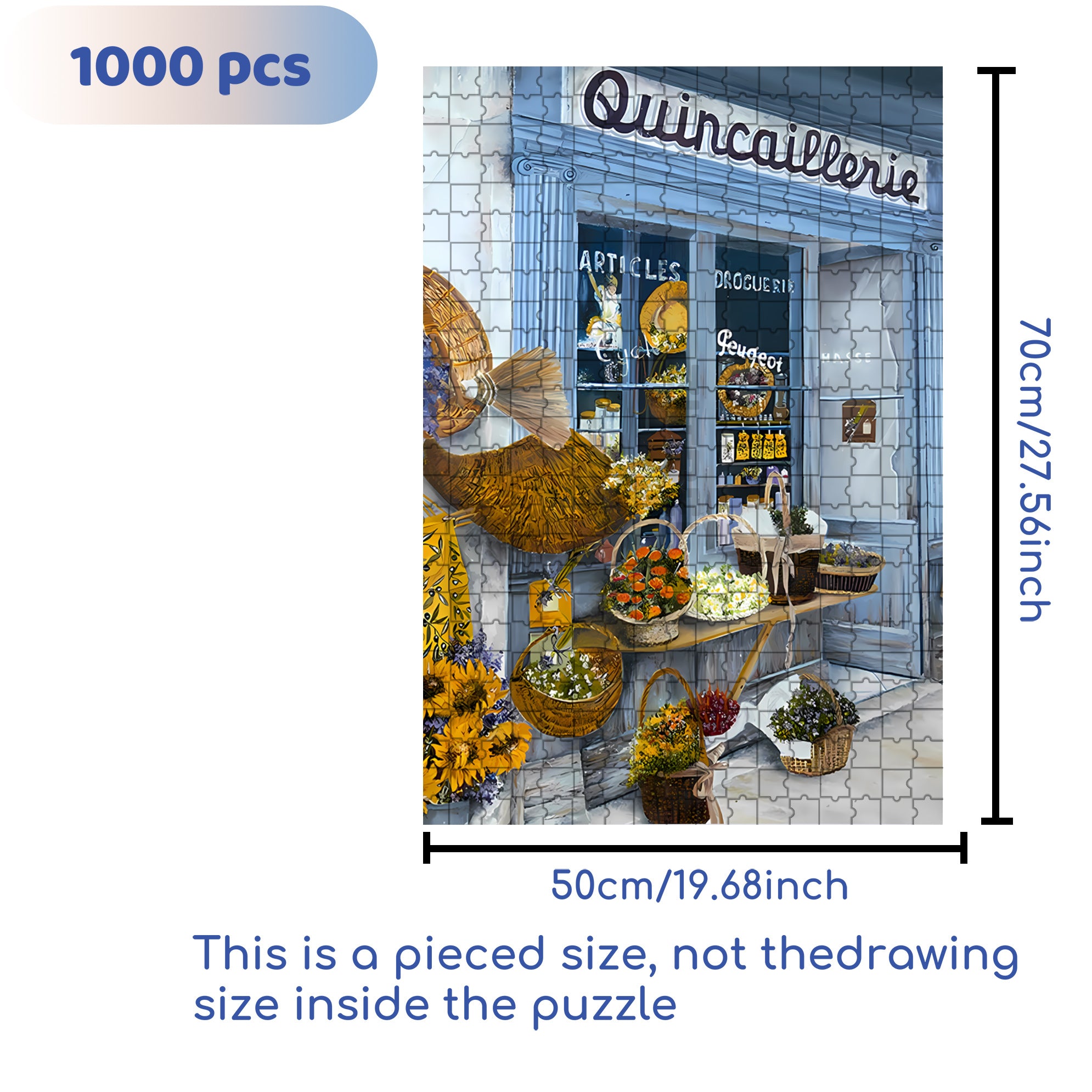 Fresh 500pcs/1000pcs Jigsaw Puzzle, Scratch-Resistant, Interactive Family Game & Brain-Boosting DIY Decor, Perfect for Halloween, Christmas & New Year Gifts, Family Puzzle Game