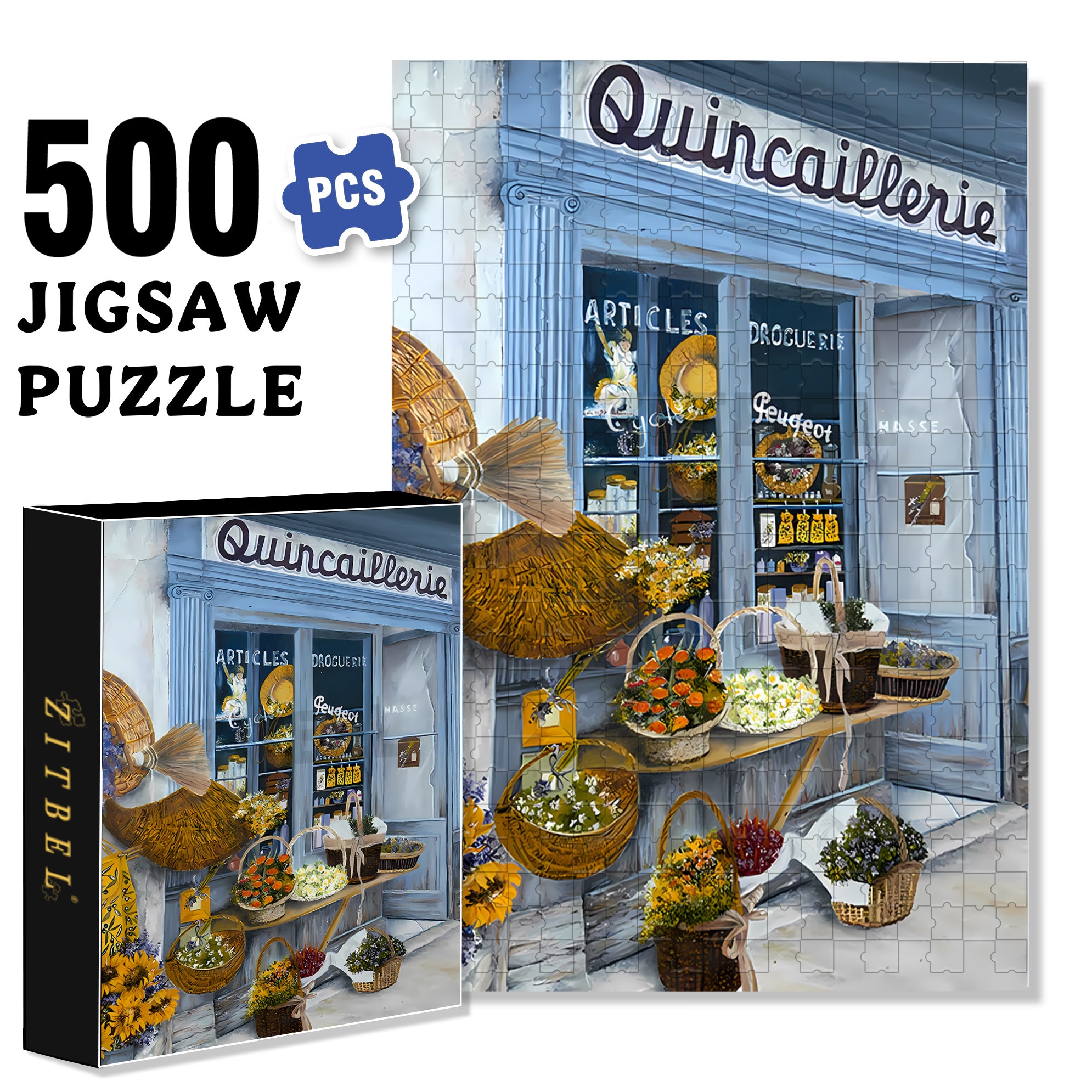 Fresh 500pcs/1000pcs Jigsaw Puzzle, Scratch-Resistant, Interactive Family Game & Brain-Boosting DIY Decor, Perfect for Halloween, Christmas & New Year Gifts, Family Puzzle Game
