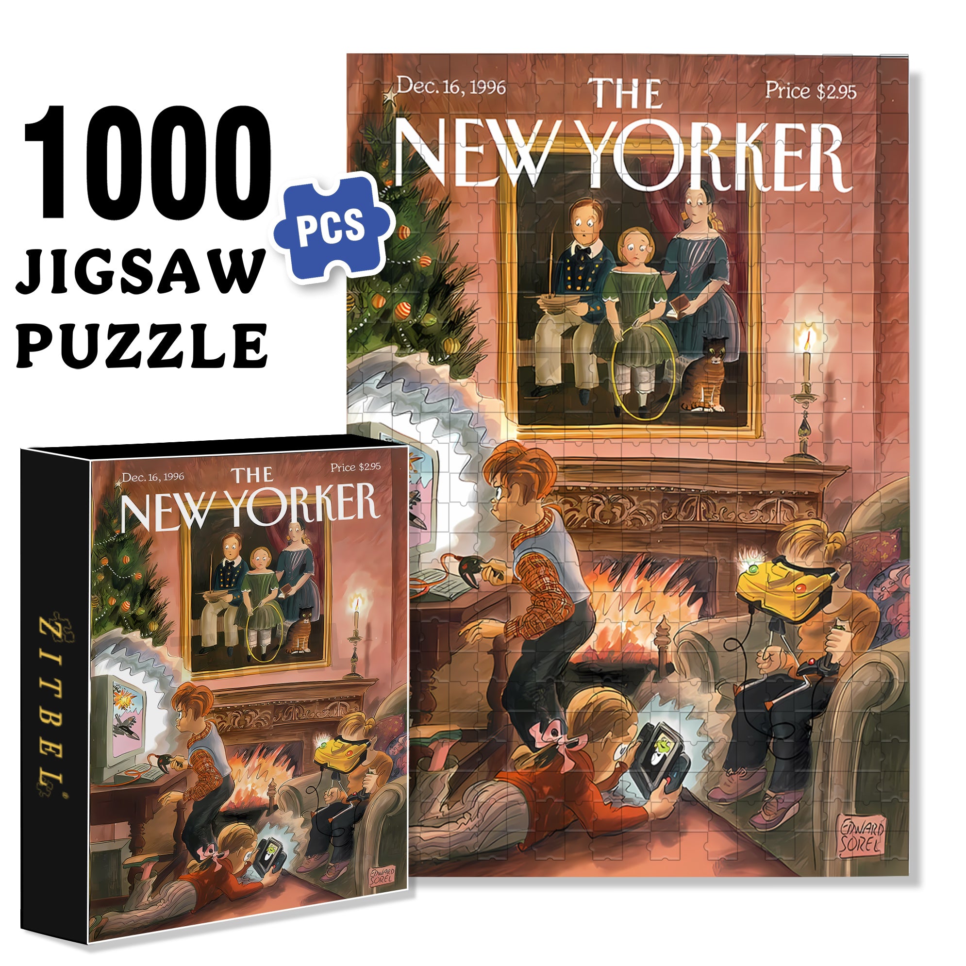 Game Enthusiast 500pcs/1000pcs Jigsaw Puzzle, Scratch-Resistant, Interactive Family Game & Brain-Boosting DIY Decor, Perfect for Halloween, Christmas & New Year Gifts, Family Puzzle Game