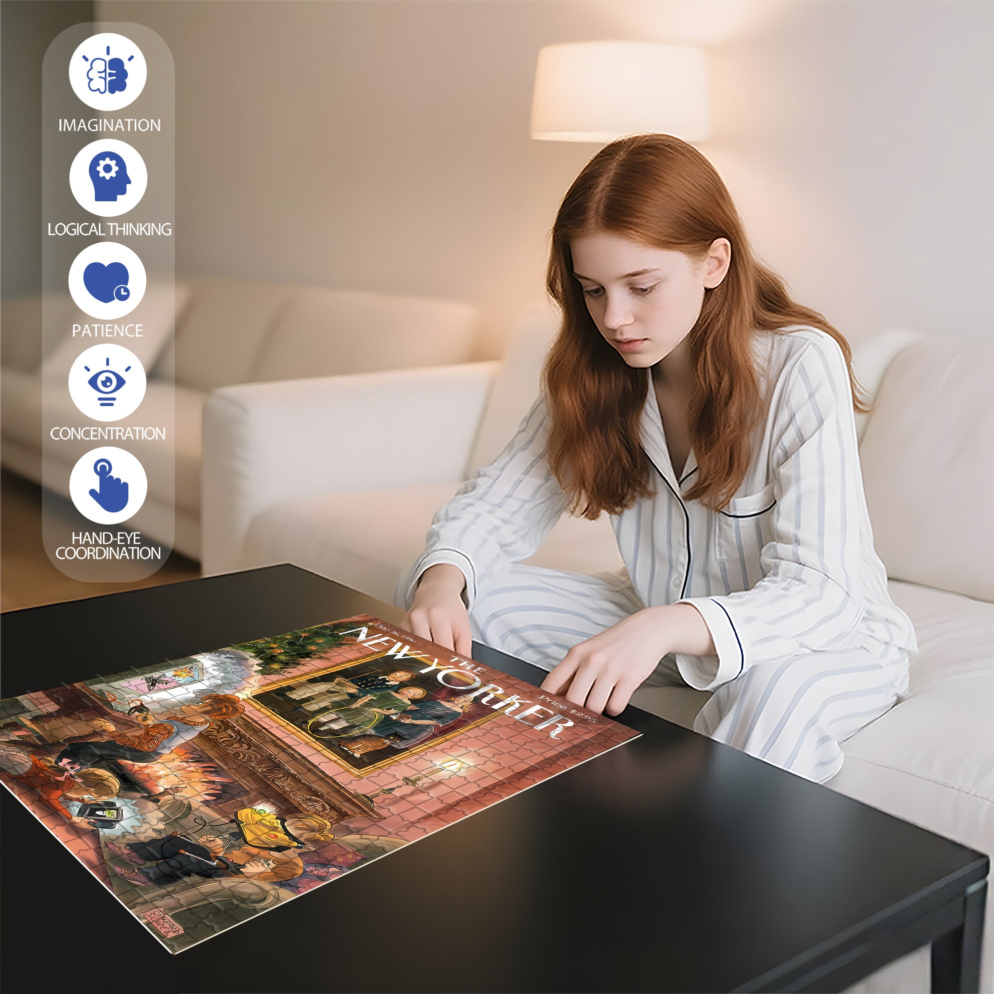 Game Enthusiast 500pcs/1000pcs Jigsaw Puzzle, Scratch-Resistant, Interactive Family Game & Brain-Boosting DIY Decor, Perfect for Halloween, Christmas & New Year Gifts, Family Puzzle Game