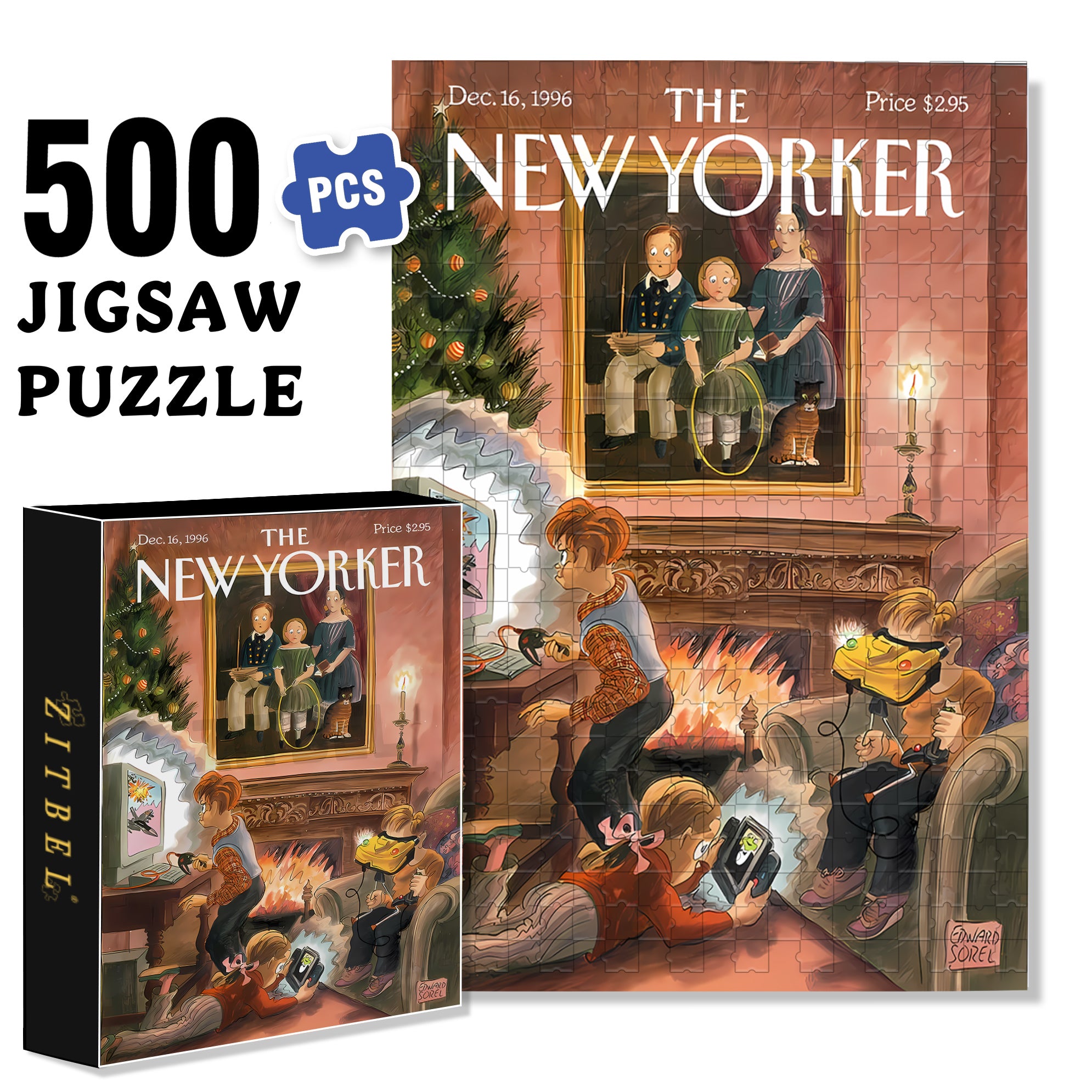 Game Enthusiast 500pcs/1000pcs Jigsaw Puzzle, Scratch-Resistant, Interactive Family Game & Brain-Boosting DIY Decor, Perfect for Halloween, Christmas & New Year Gifts, Family Puzzle Game