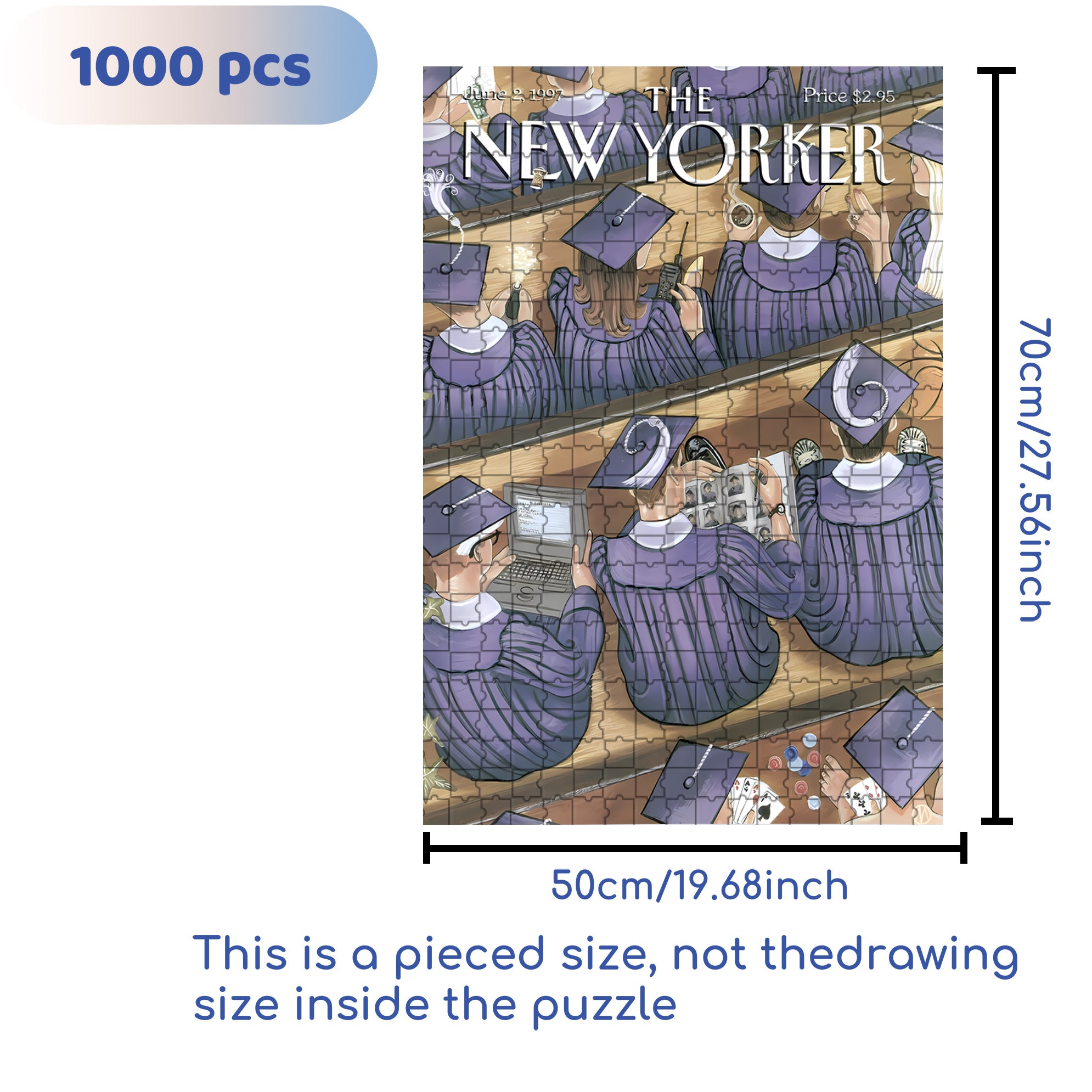 Graduation Ceremony 500pcs/1000pcs Jigsaw Puzzle, Scratch-Resistant, Interactive Family Game & Brain-Boosting DIY Decor, Perfect for Halloween, Christmas & New Year Gifts, Family Puzzle Game