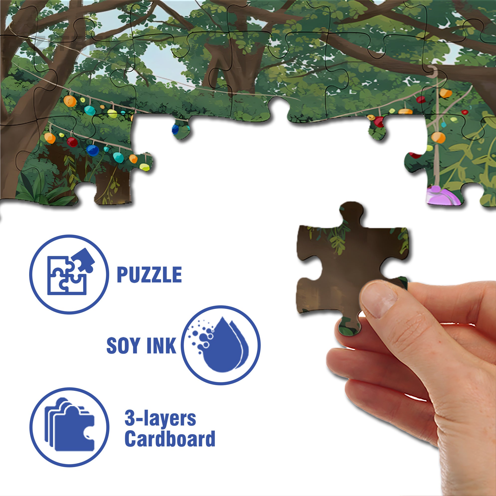 Hammock 500pcs/1000pcs Jigsaw Puzzle, Scratch-Resistant, Interactive Family Game & Brain-Boosting DIY Decor, Perfect for Halloween, Christmas & New Year Gifts, Family Puzzle Game