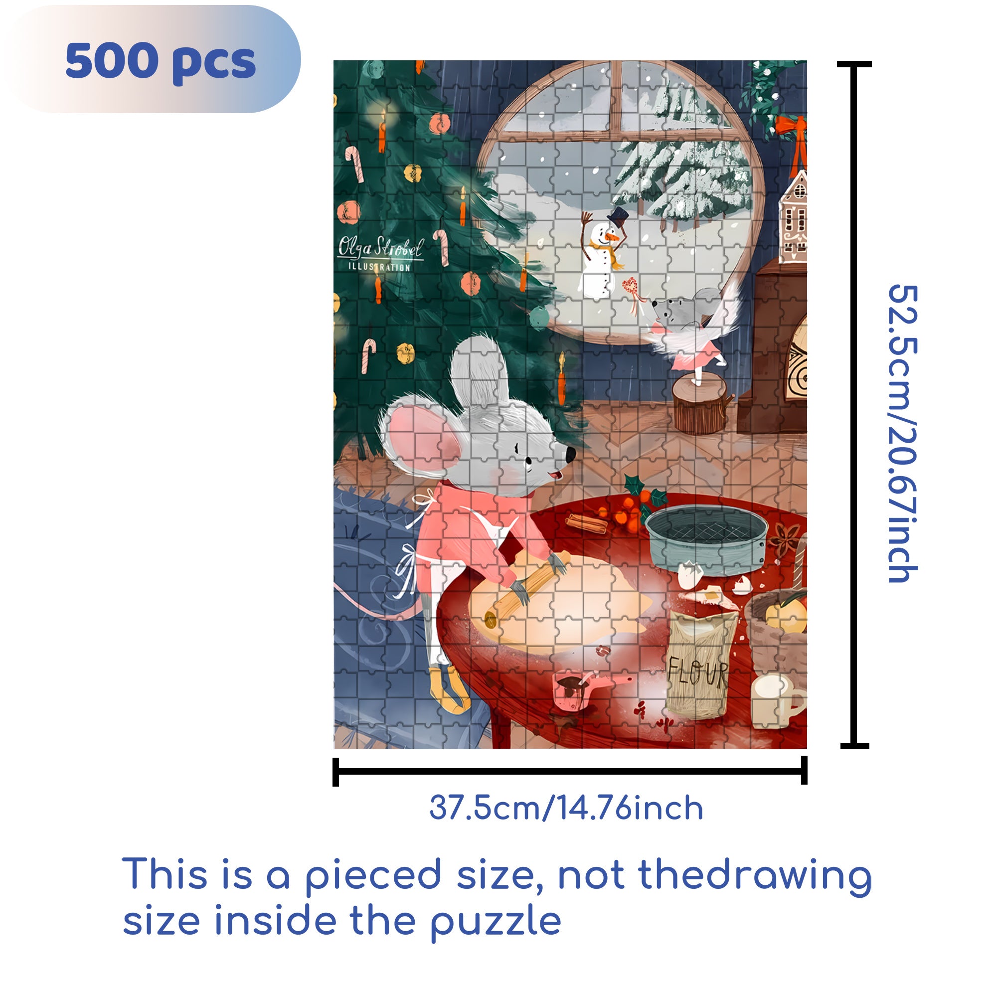 Hat off 500pcs/1000pcs Jigsaw Puzzle, Scratch-Resistant, Interactive Family Game & Brain-Boosting DIY Decor, Perfect for Halloween, Christmas & New Year Gifts, Family Puzzle Game