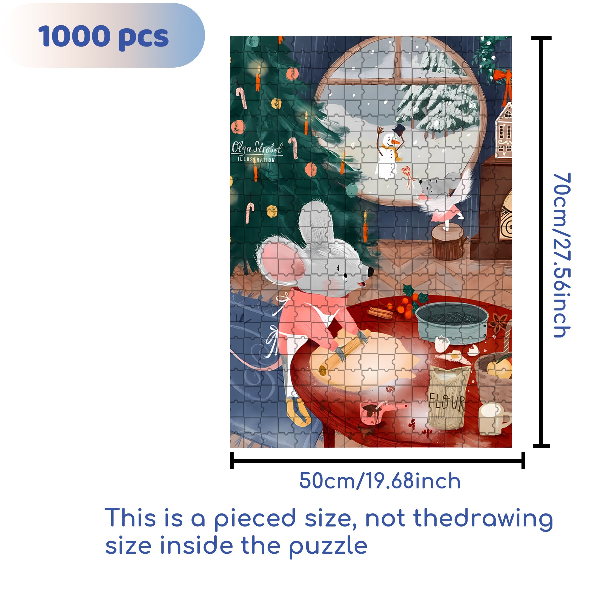 Hat off 500pcs/1000pcs Jigsaw Puzzle, Scratch-Resistant, Interactive Family Game & Brain-Boosting DIY Decor, Perfect for Halloween, Christmas & New Year Gifts, Family Puzzle Game