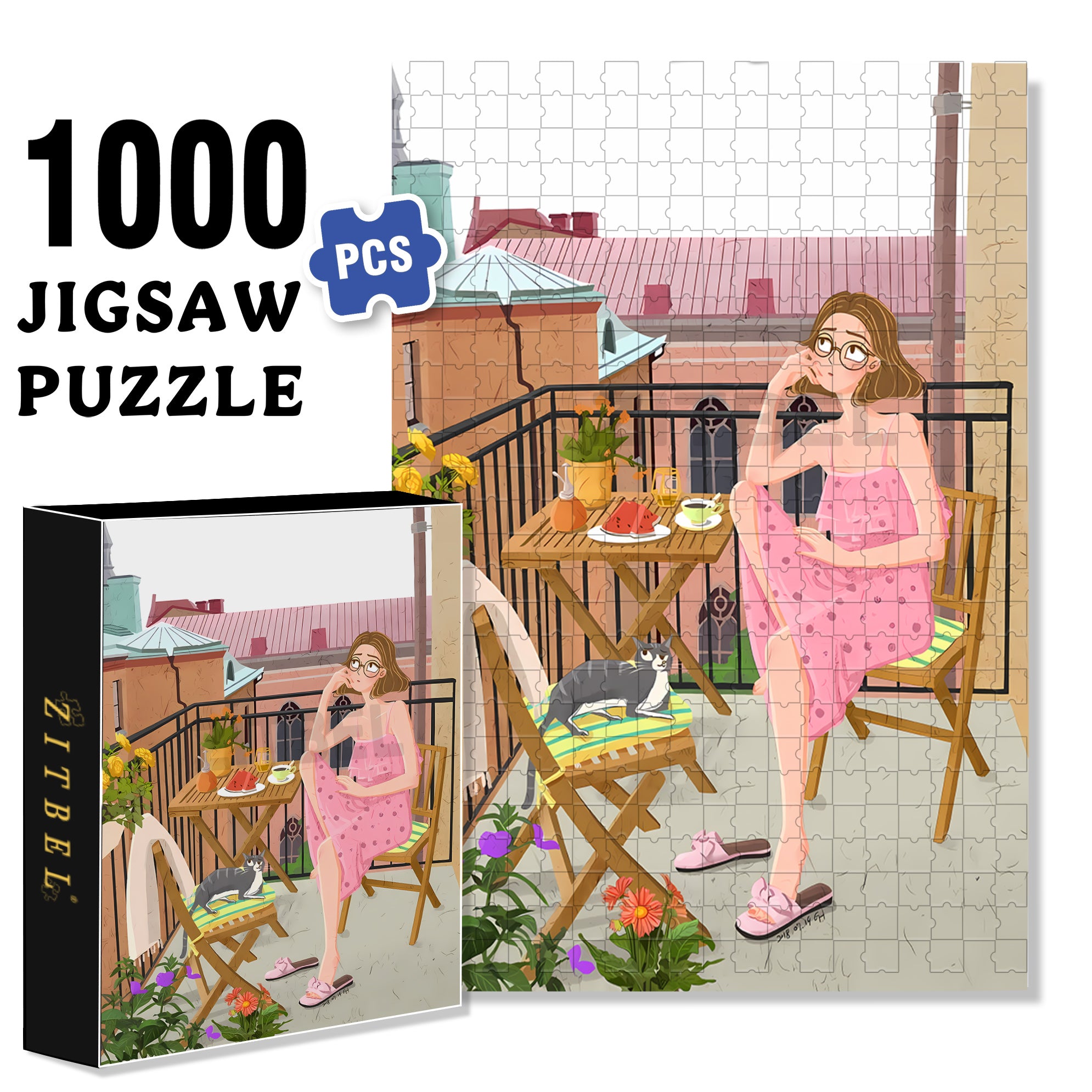 I Don't Know 500pcs/1000pcs Jigsaw Puzzle, Scratch-Resistant, Interactive Family Game & Brain-Boosting DIY Decor, Perfect for Halloween, Christmas & New Year Gifts, Family Puzzle Game