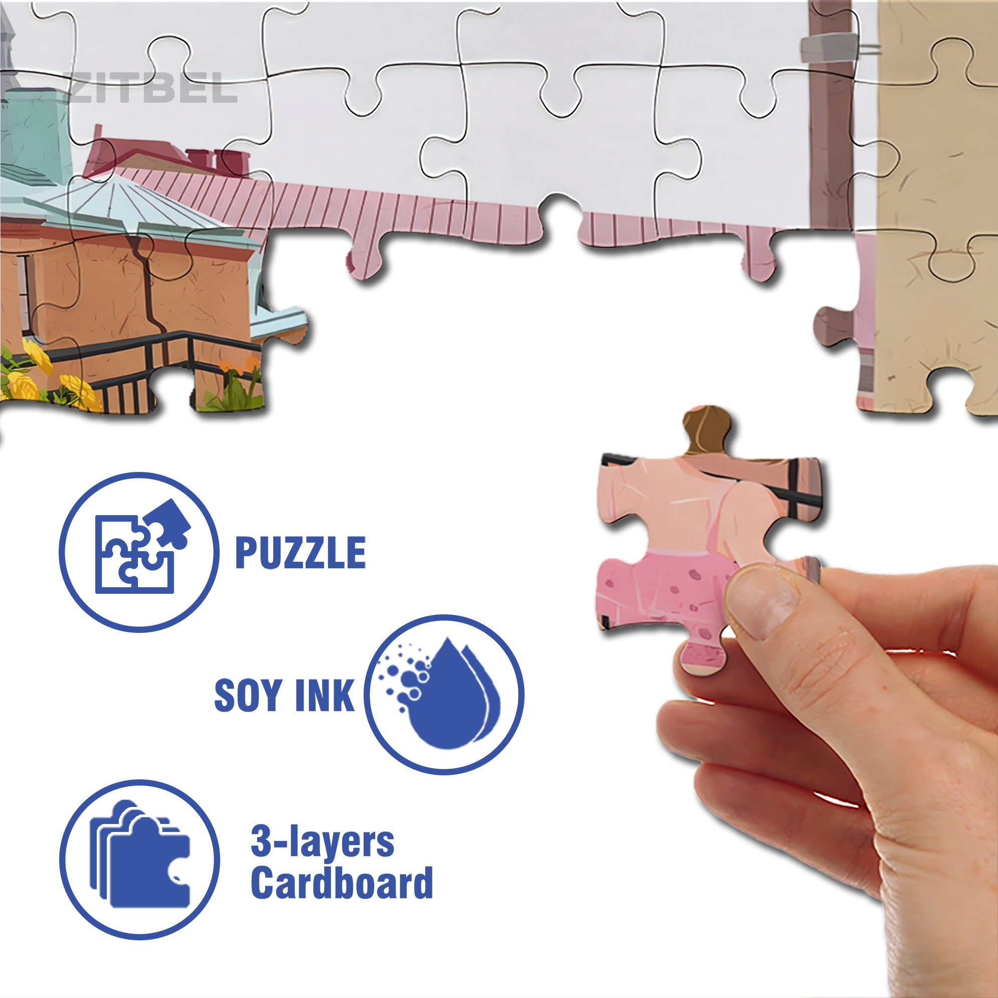 I Don't Know 500pcs/1000pcs Jigsaw Puzzle, Scratch-Resistant, Interactive Family Game & Brain-Boosting DIY Decor, Perfect for Halloween, Christmas & New Year Gifts, Family Puzzle Game