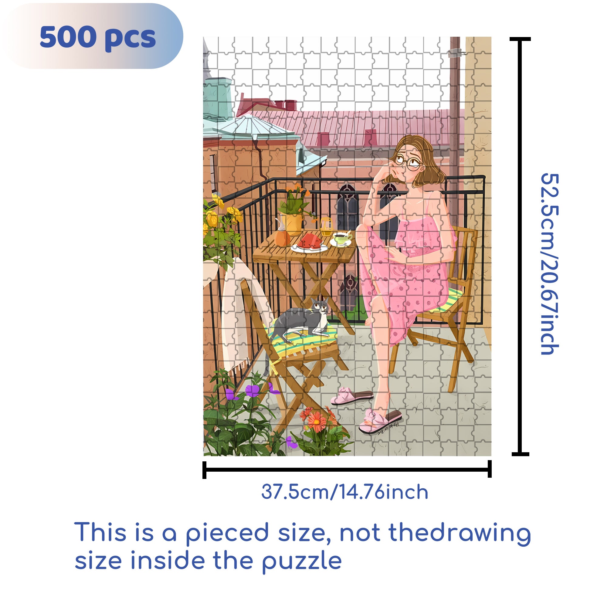 I Don't Know 500pcs/1000pcs Jigsaw Puzzle, Scratch-Resistant, Interactive Family Game & Brain-Boosting DIY Decor, Perfect for Halloween, Christmas & New Year Gifts, Family Puzzle Game