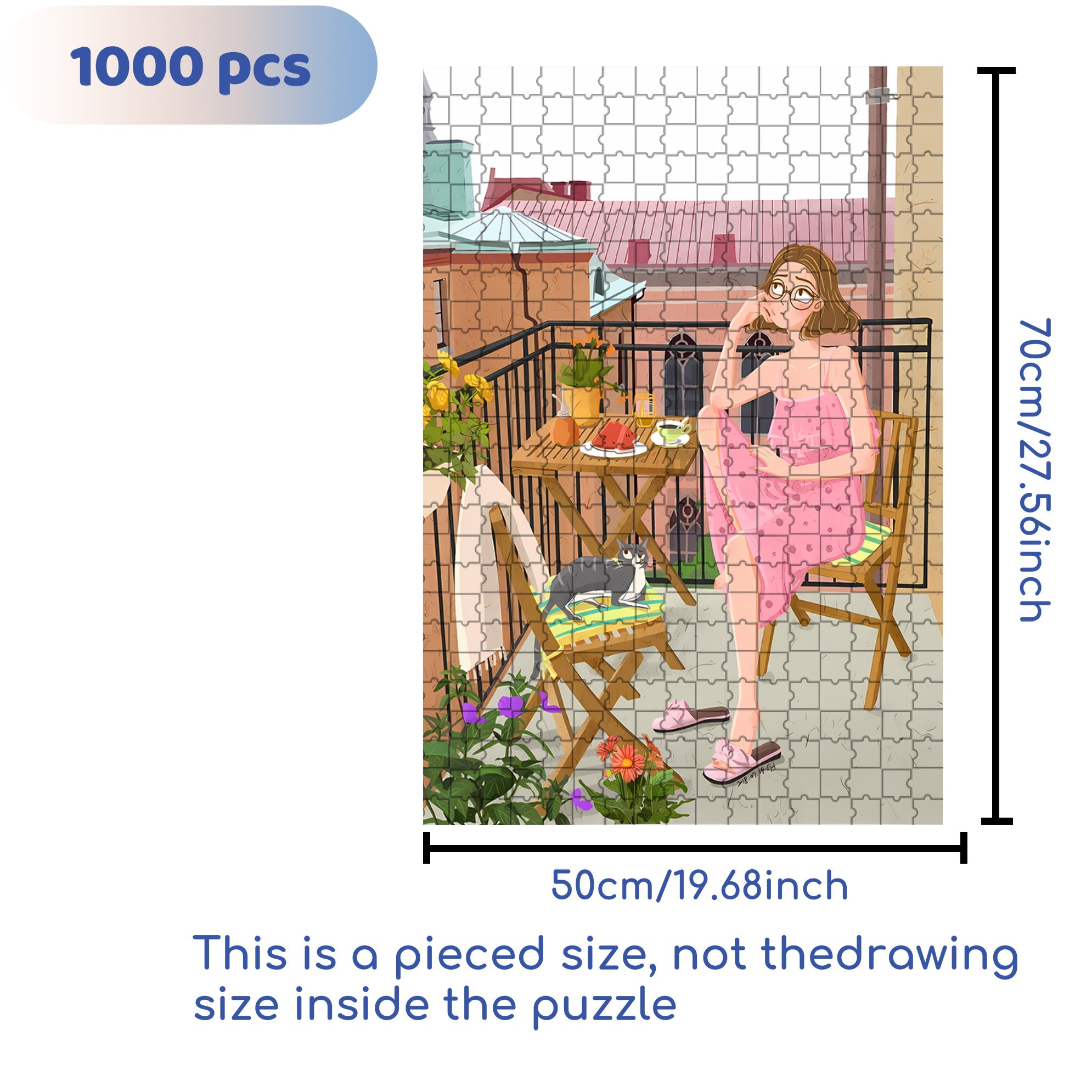 I Don't Know 500pcs/1000pcs Jigsaw Puzzle, Scratch-Resistant, Interactive Family Game & Brain-Boosting DIY Decor, Perfect for Halloween, Christmas & New Year Gifts, Family Puzzle Game