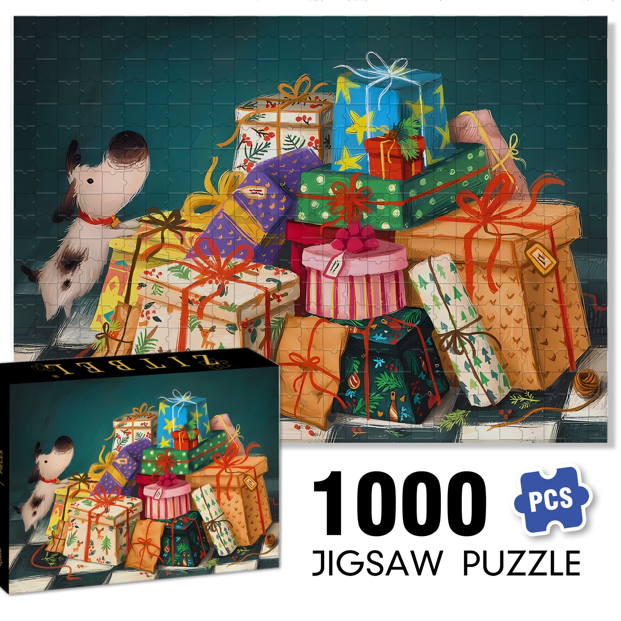 I Want It Too 500pcs/1000pcs Jigsaw Puzzle, Scratch-Resistant, Interactive Family Game & Brain-Boosting DIY Decor, Perfect for Halloween, Christmas & New Year Gifts, Family Puzzle Game