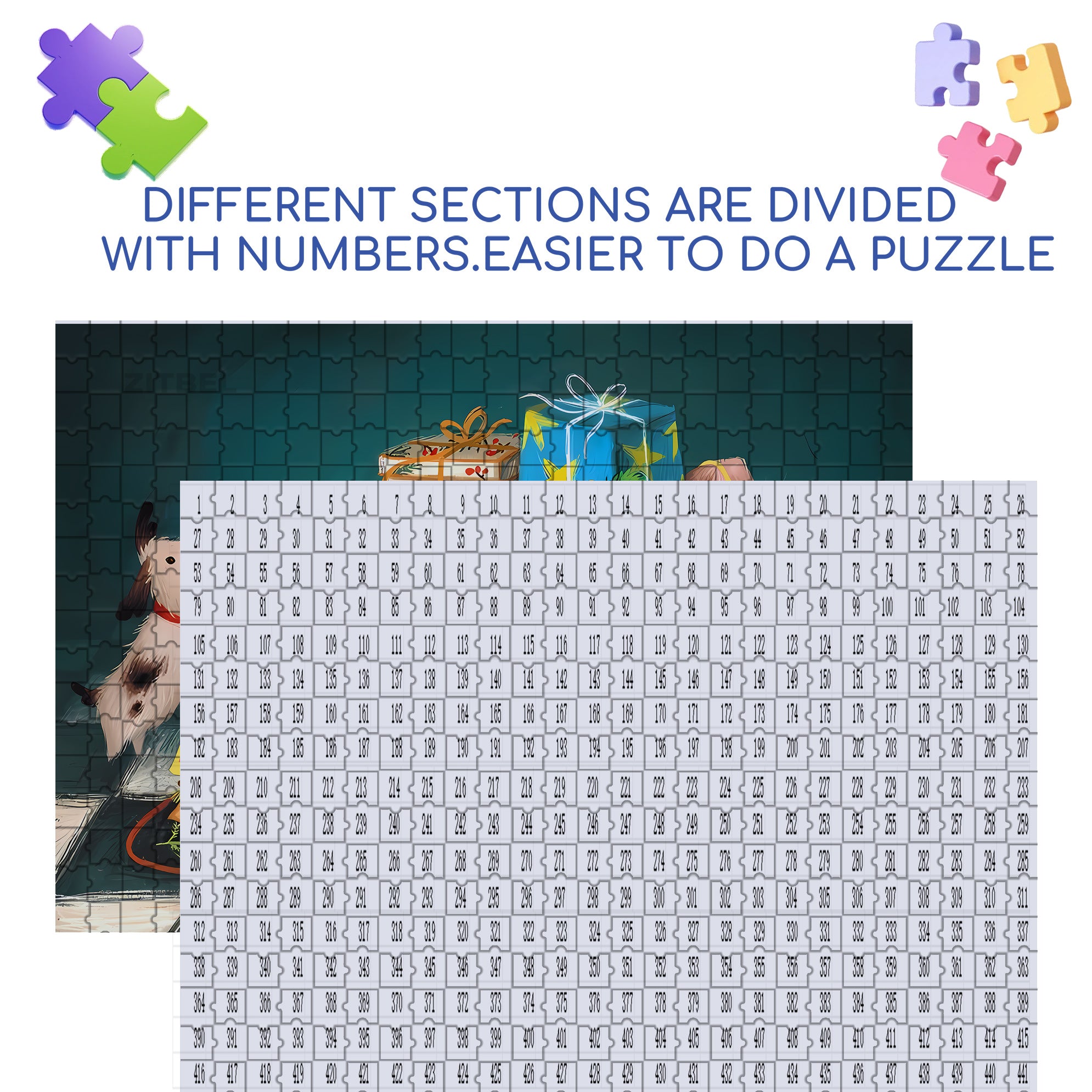 I Want It Too 500pcs/1000pcs Jigsaw Puzzle, Scratch-Resistant, Interactive Family Game & Brain-Boosting DIY Decor, Perfect for Halloween, Christmas & New Year Gifts, Family Puzzle Game