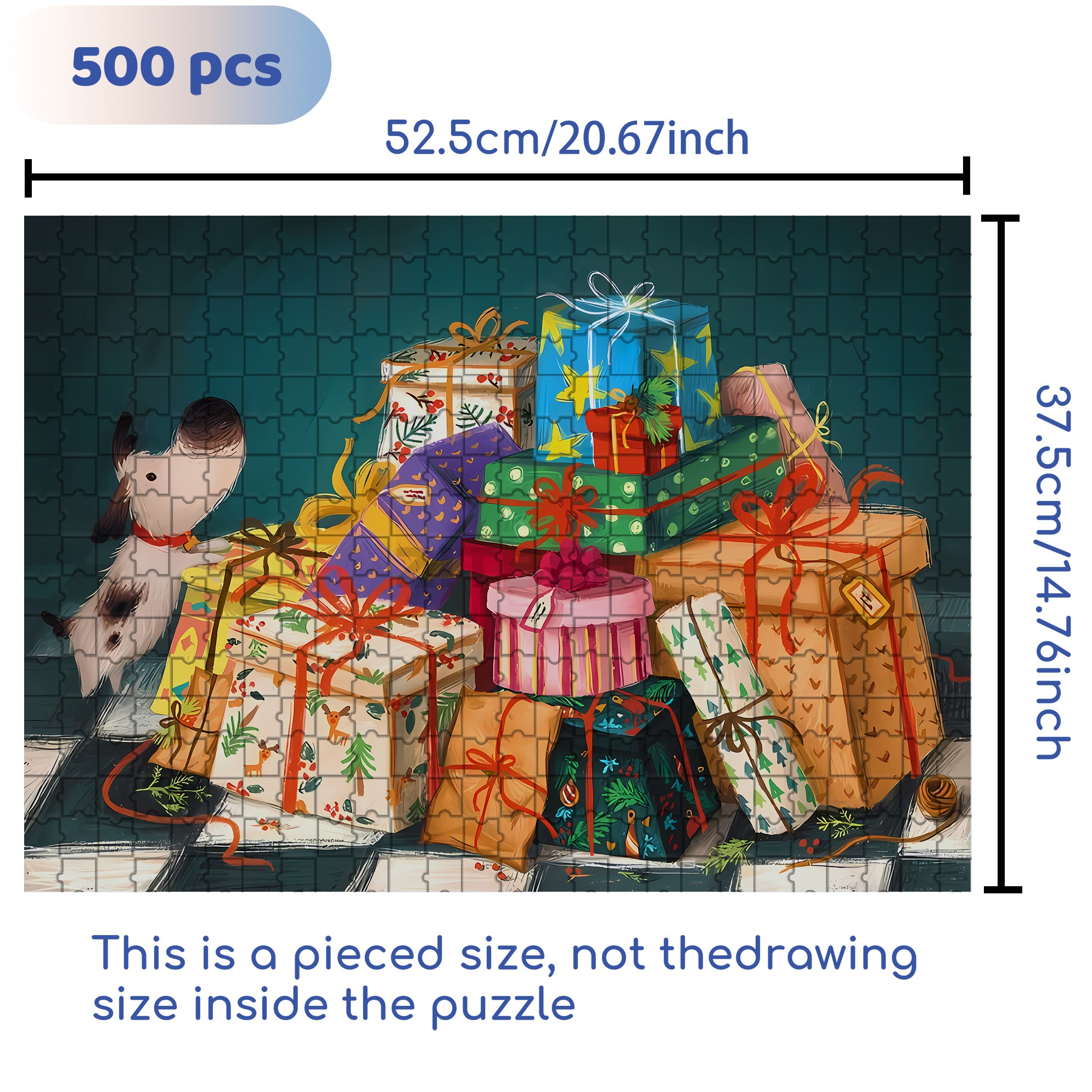 I Want It Too 500pcs/1000pcs Jigsaw Puzzle, Scratch-Resistant, Interactive Family Game & Brain-Boosting DIY Decor, Perfect for Halloween, Christmas & New Year Gifts, Family Puzzle Game