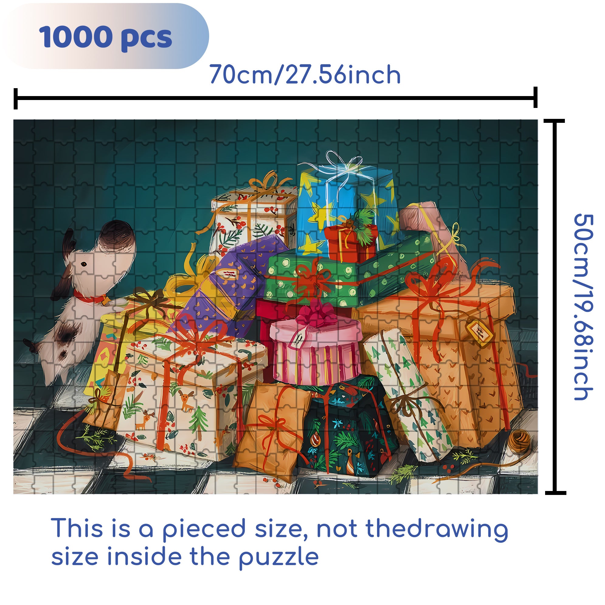 I Want It Too 500pcs/1000pcs Jigsaw Puzzle, Scratch-Resistant, Interactive Family Game & Brain-Boosting DIY Decor, Perfect for Halloween, Christmas & New Year Gifts, Family Puzzle Game