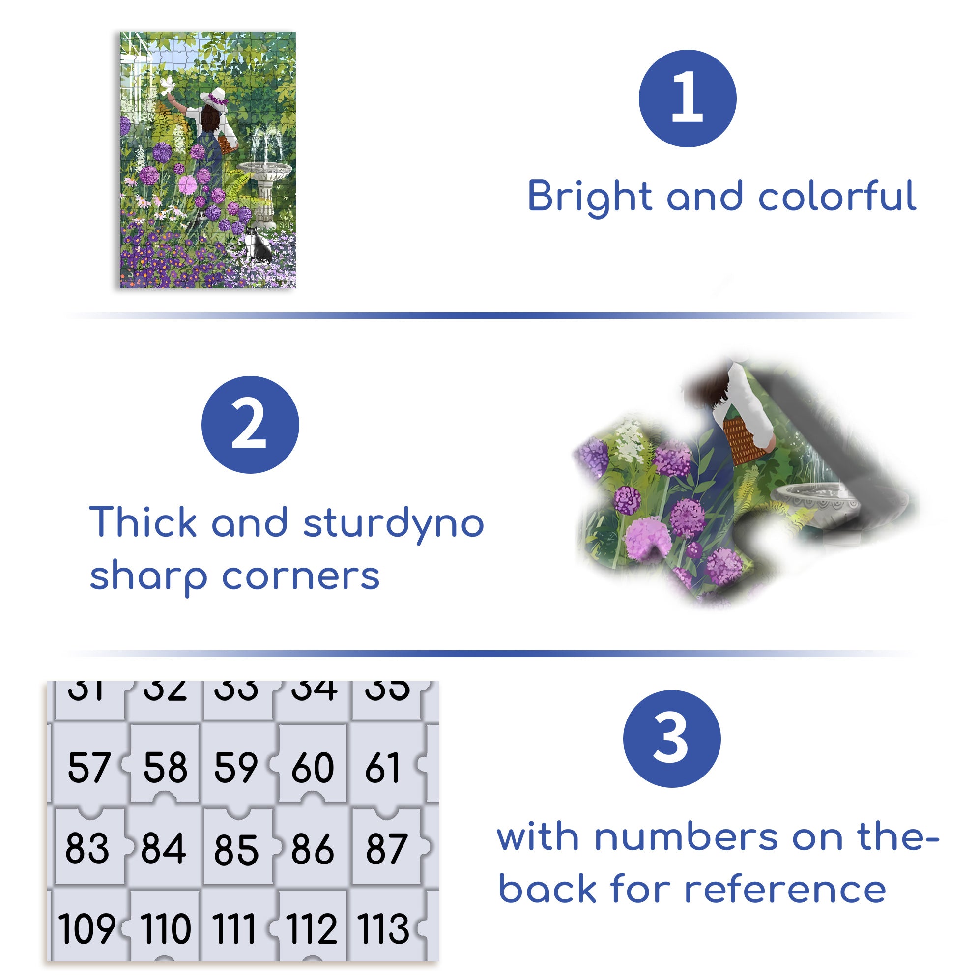 In The Garden 500pcs/1000pcs Jigsaw Puzzle, Scratch-Resistant, Interactive Family Game & Brain-Boosting DIY Decor, Perfect for Halloween, Christmas & New Year Gifts, Family Puzzle Game
