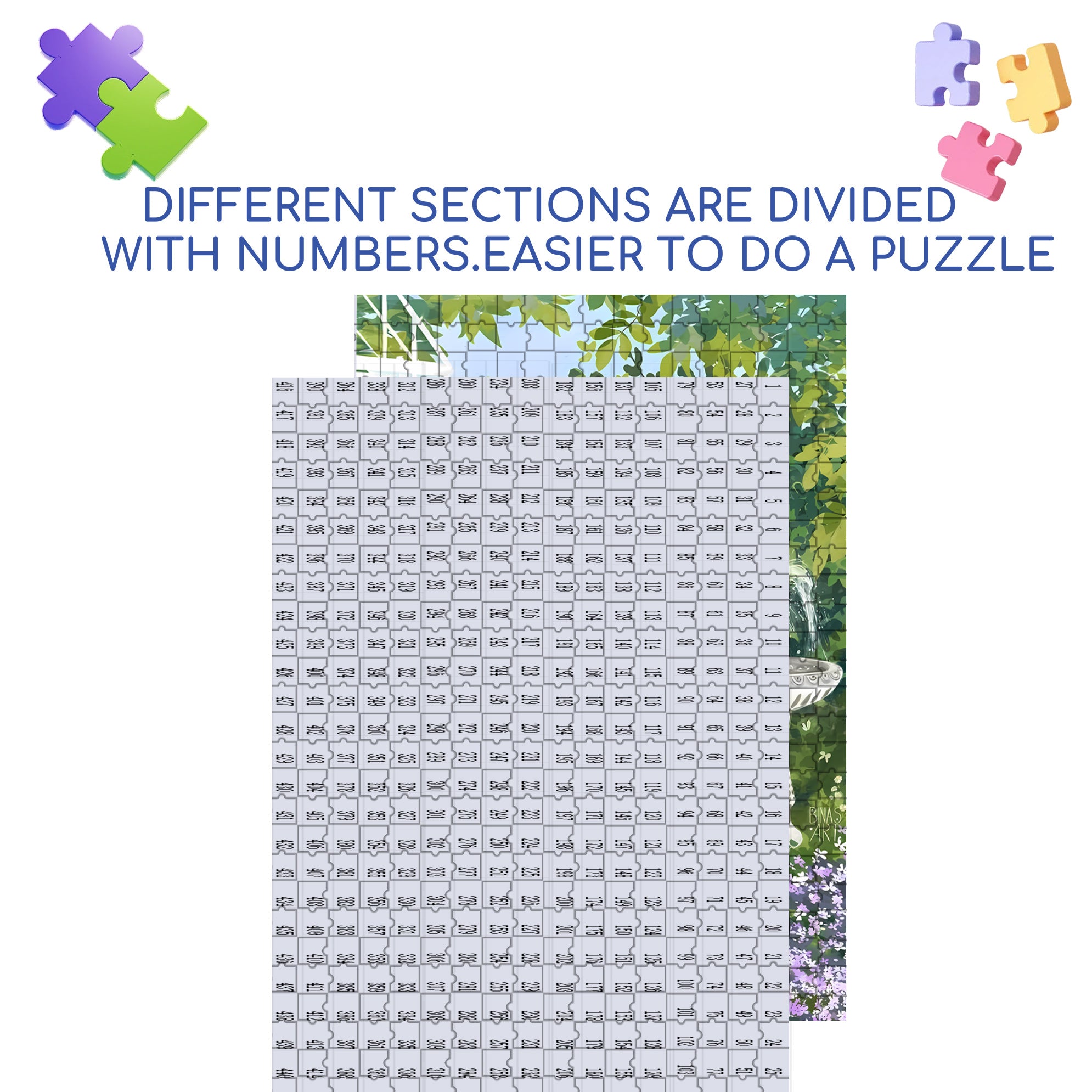 In The Garden 500pcs/1000pcs Jigsaw Puzzle, Scratch-Resistant, Interactive Family Game & Brain-Boosting DIY Decor, Perfect for Halloween, Christmas & New Year Gifts, Family Puzzle Game