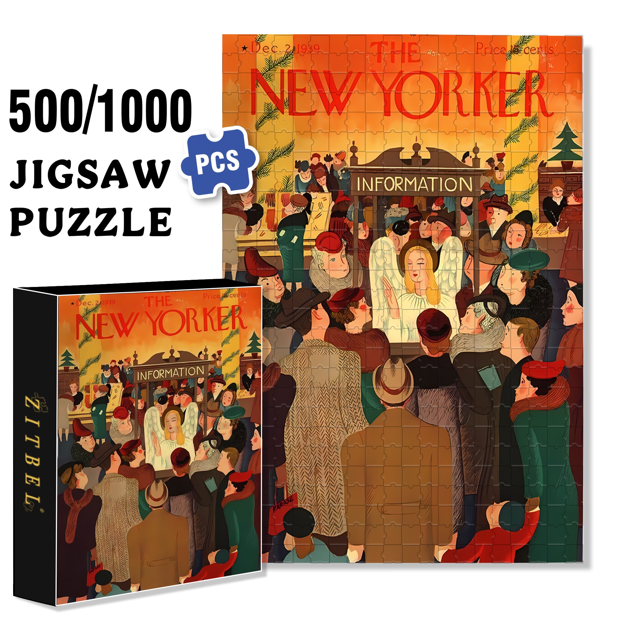 Inquiries 500pcs/1000pcs Jigsaw Puzzle, Scratch-Resistant, Interactive Family Game & Brain-Boosting DIY Decor, Perfect for Halloween, Christmas & New Year Gifts, Family Puzzle Game
