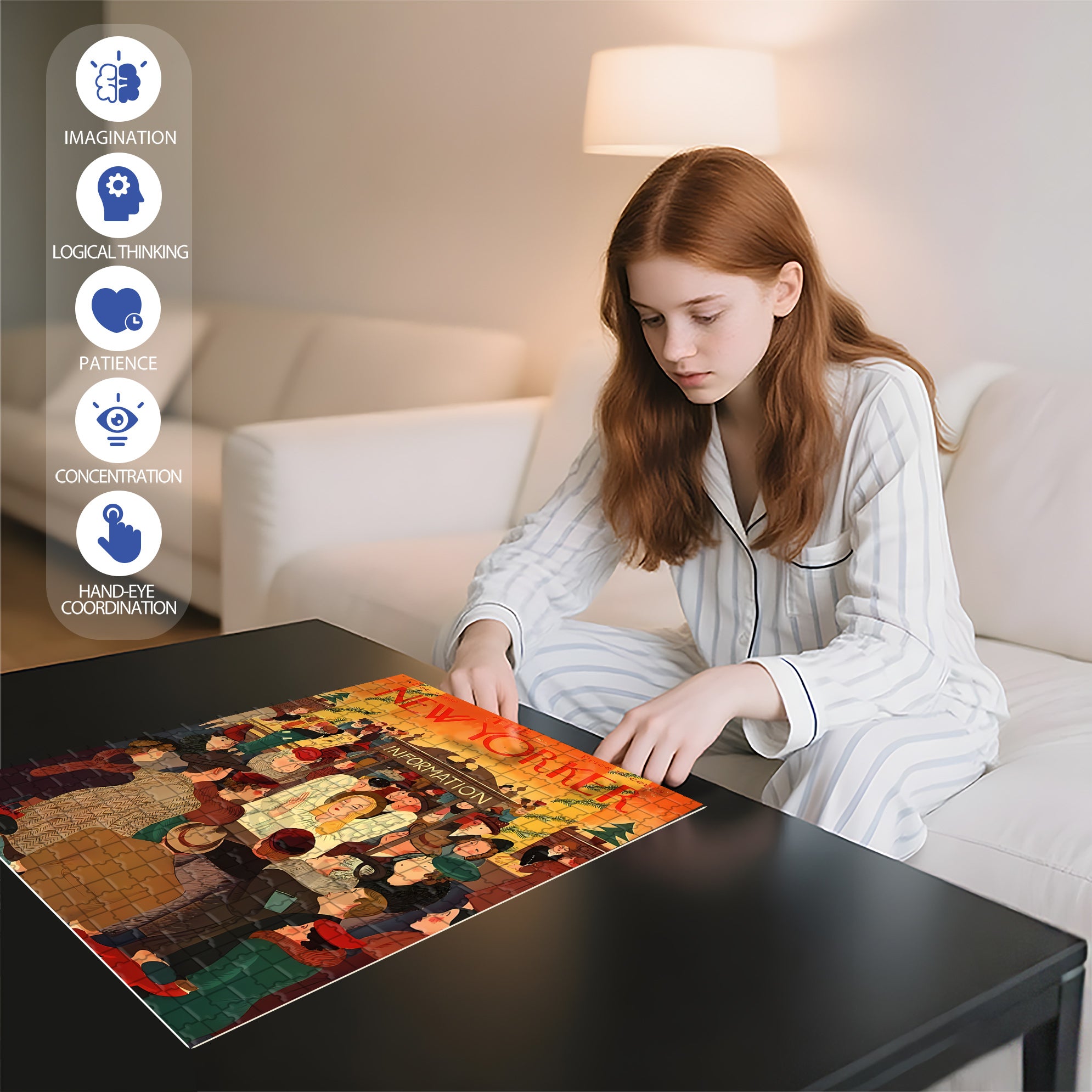 Inquiries 500pcs/1000pcs Jigsaw Puzzle, Scratch-Resistant, Interactive Family Game & Brain-Boosting DIY Decor, Perfect for Halloween, Christmas & New Year Gifts, Family Puzzle Game