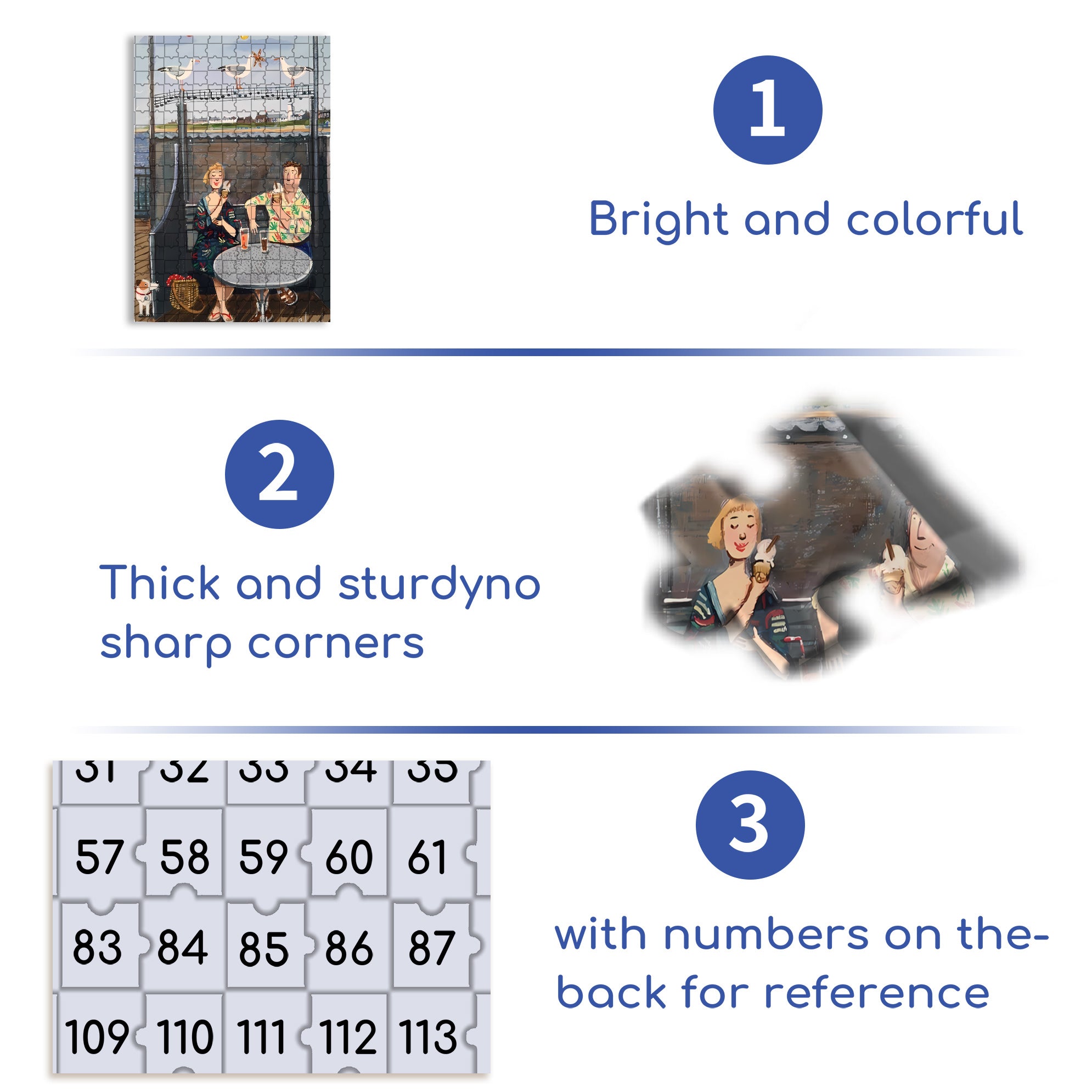 Morris And Jennifer's Date 500pcs/1000pcs Jigsaw Puzzle, Scratch-Resistant, Interactive Family Game & Brain-Boosting DIY Decor, Perfect for Halloween, Christmas & New Year Gifts, Family Puzzle Game